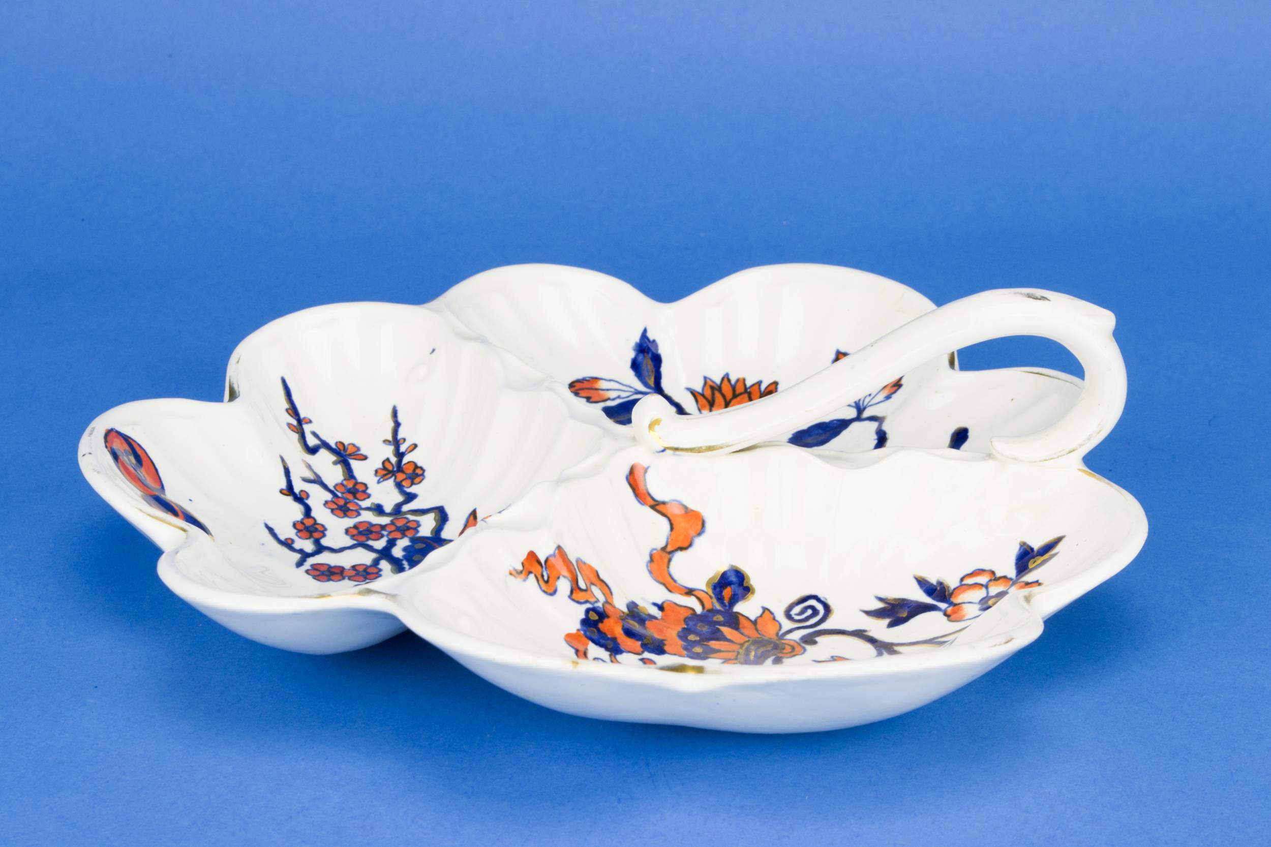 Opulent Antique Floral — Flow blue serving bowl 2