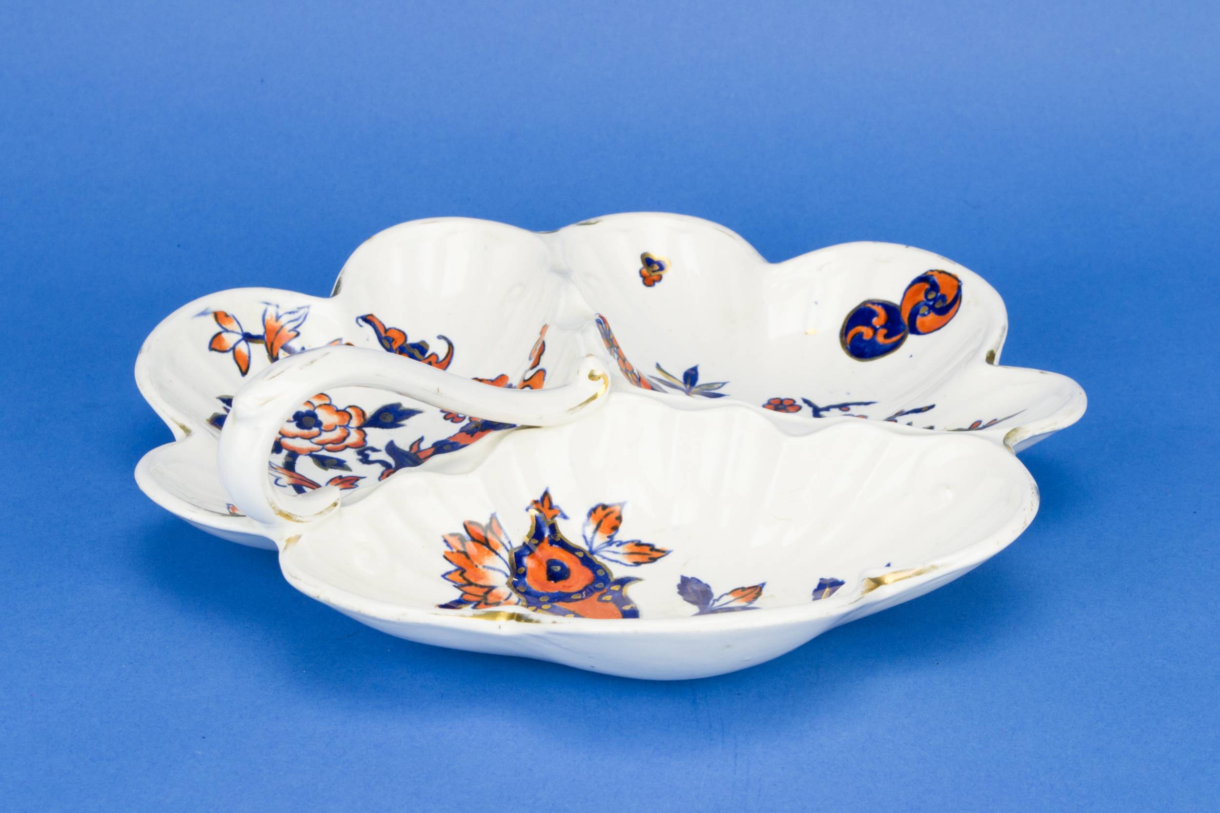 Opulent Antique Floral — Flow blue serving bowl 3