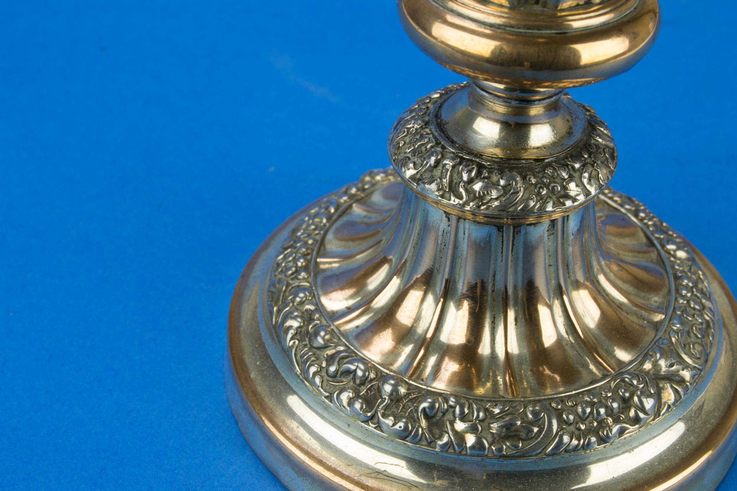 Spectacular Antique CANDLESTICKS — 2 silver plated candlesticks 4