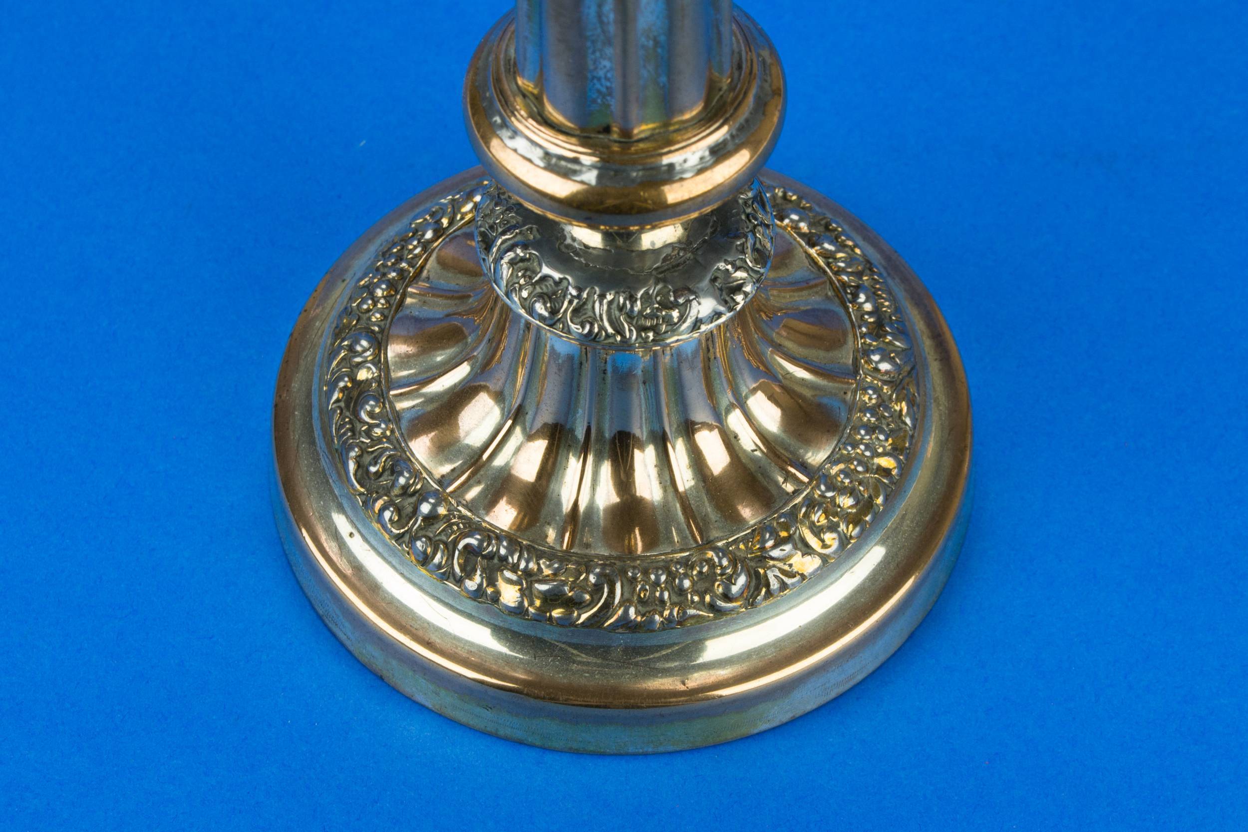 Spectacular Antique CANDLESTICKS — 2 silver plated candlesticks 5