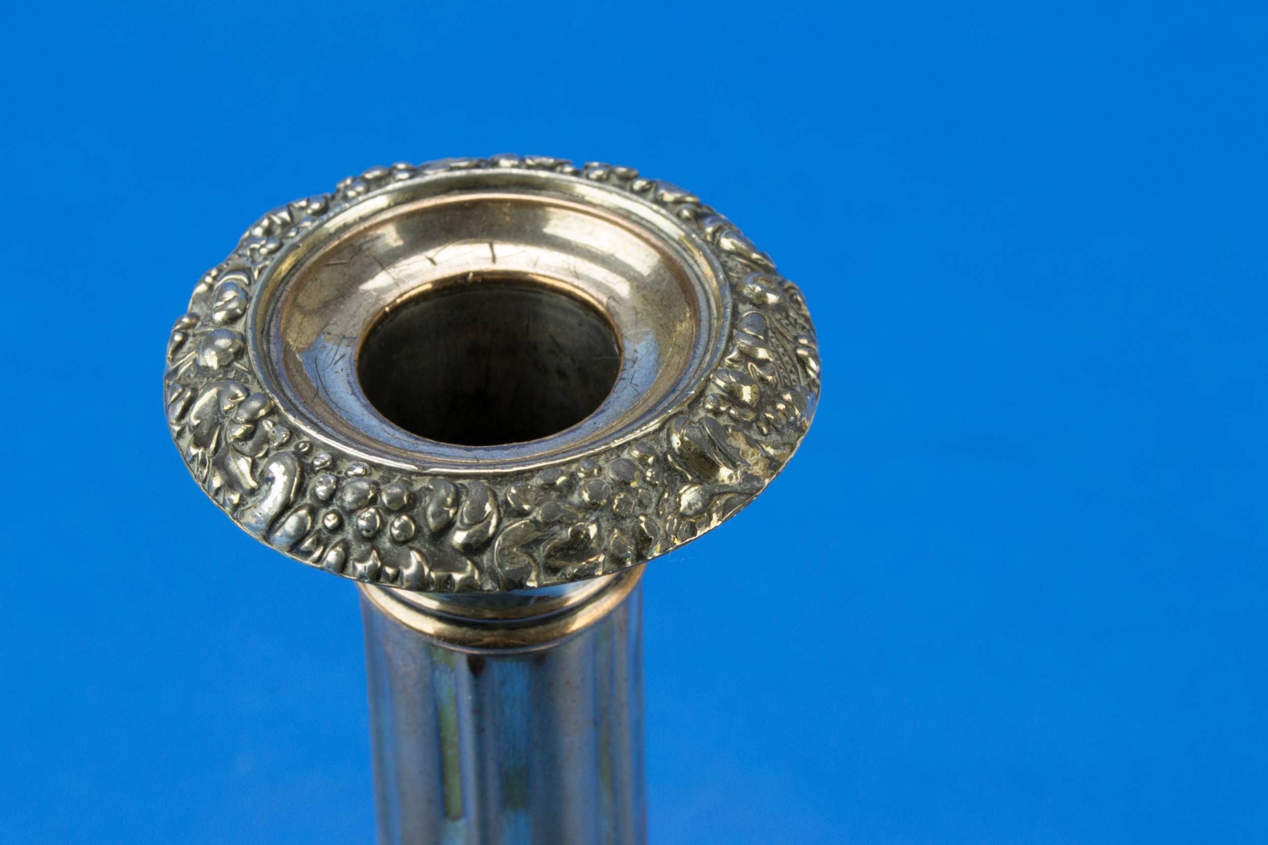 Spectacular Antique CANDLESTICKS — 2 silver plated candlesticks 3