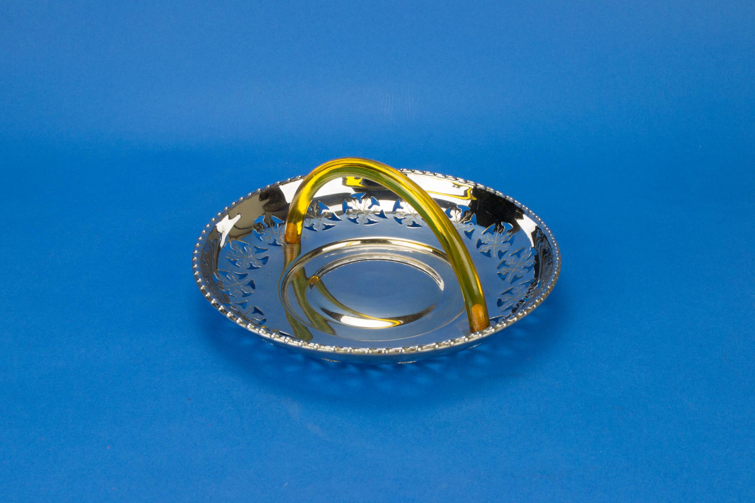 Silver Plated Metal — Elegant serving bowl