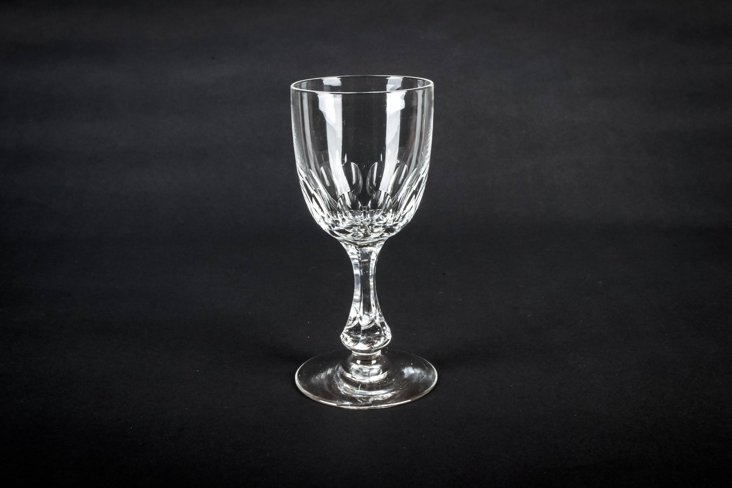 Clear Antique Panelled — 2 hexagonal port glasses 1