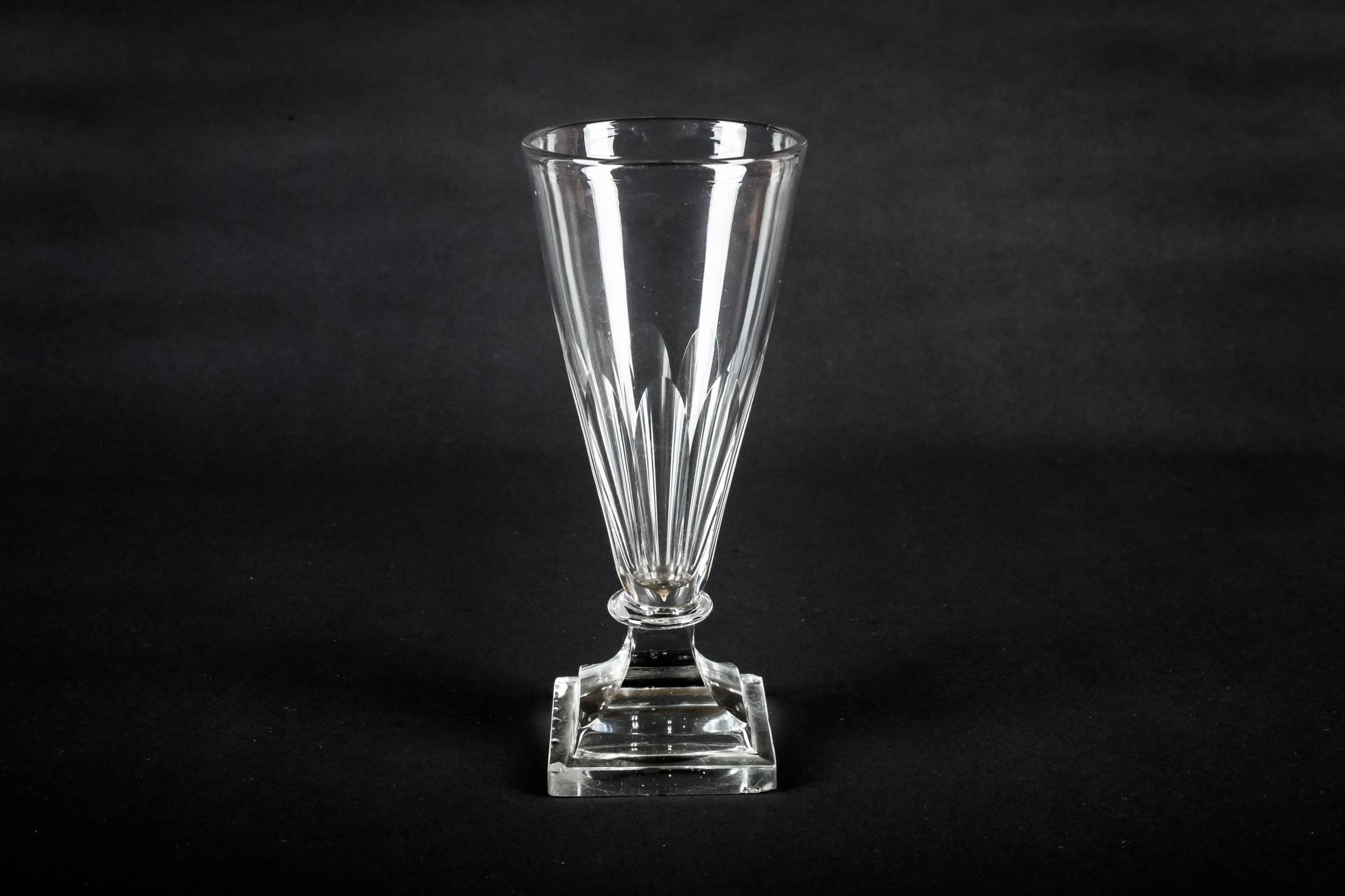 Georgian Square Stem — 3 champagne or ale flutes 5