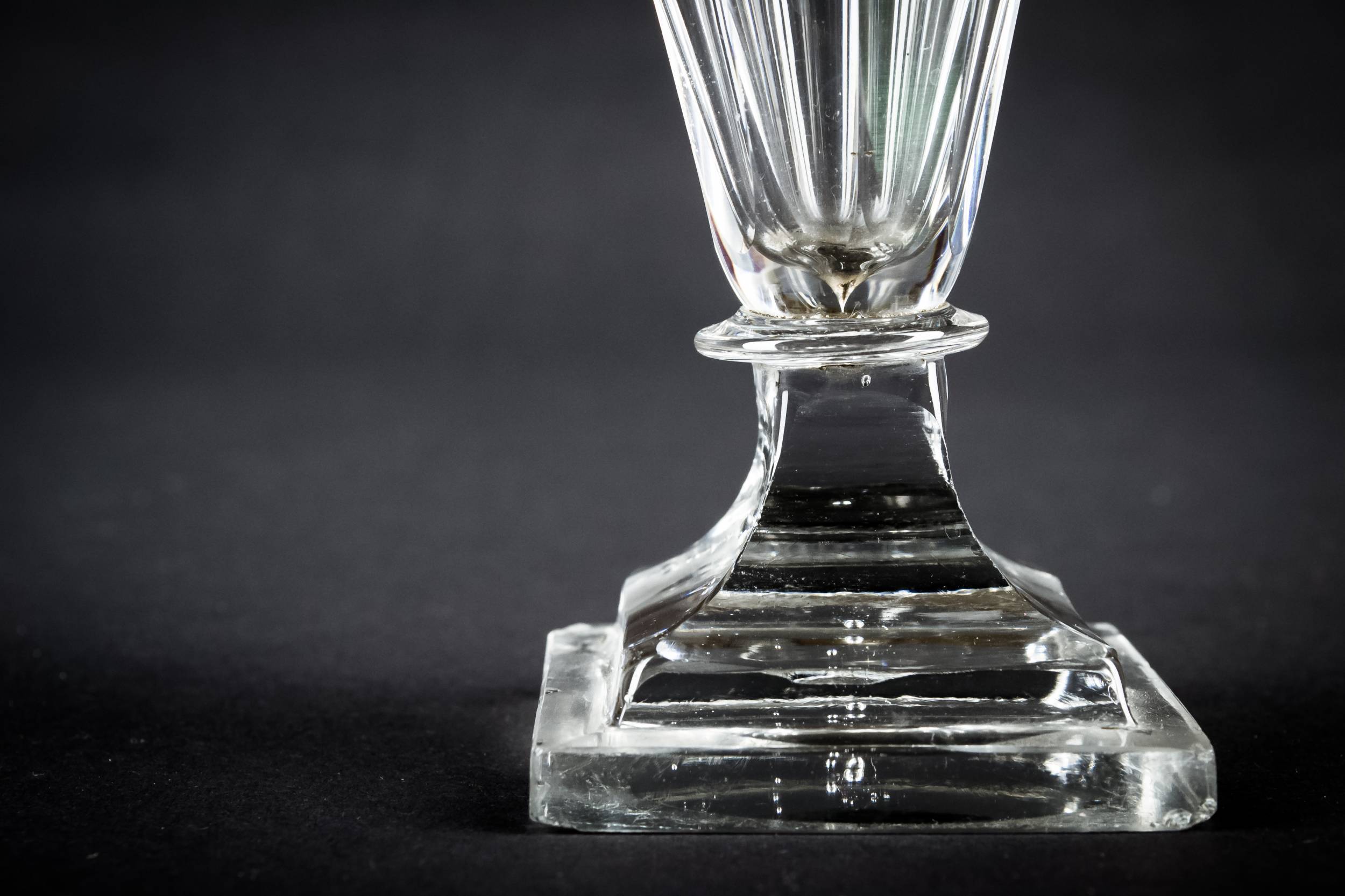 Georgian Square Stem — 3 champagne or ale flutes 1