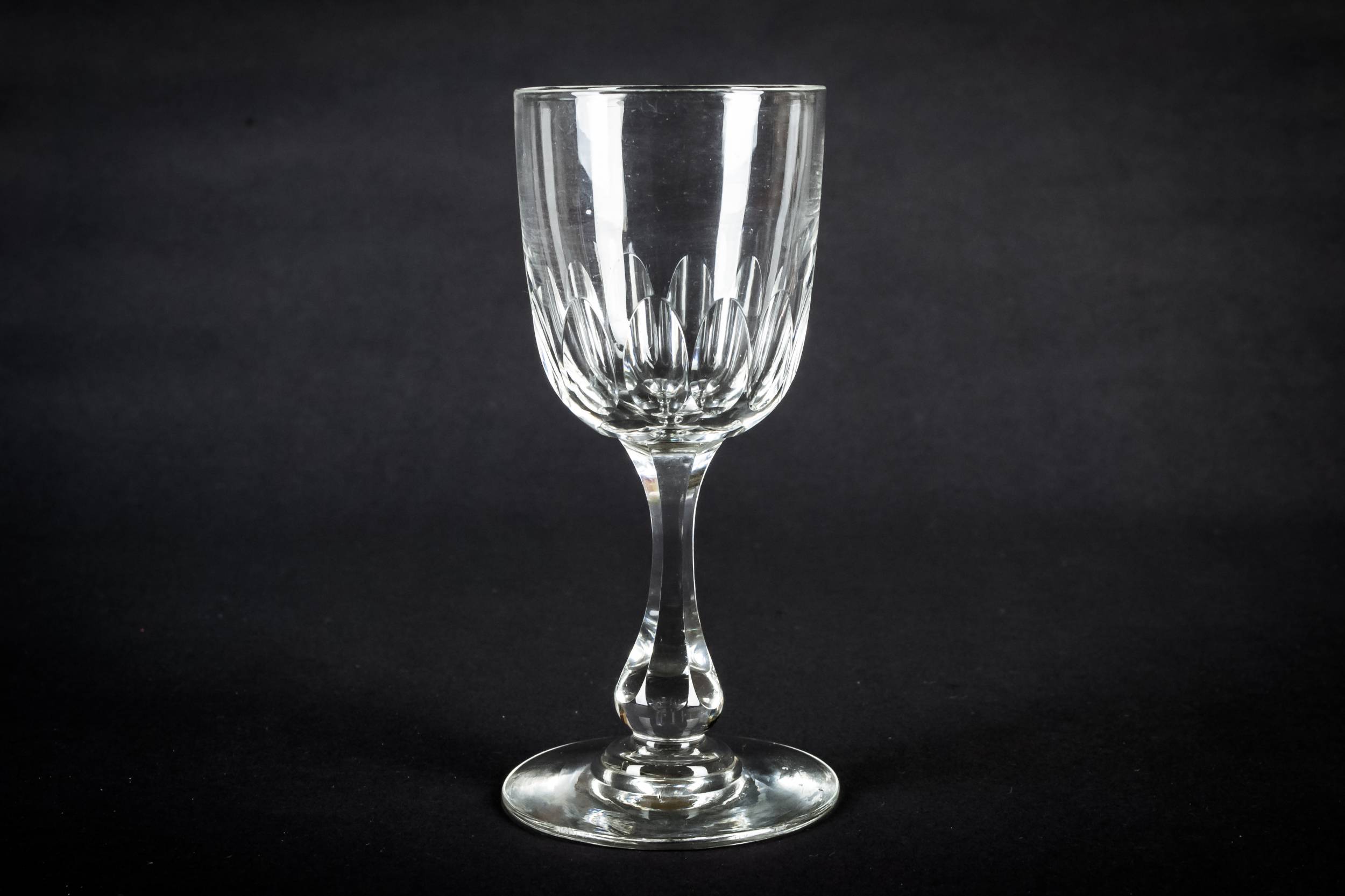 Clear Victorian Serving — 4 port and sherry glasses 1