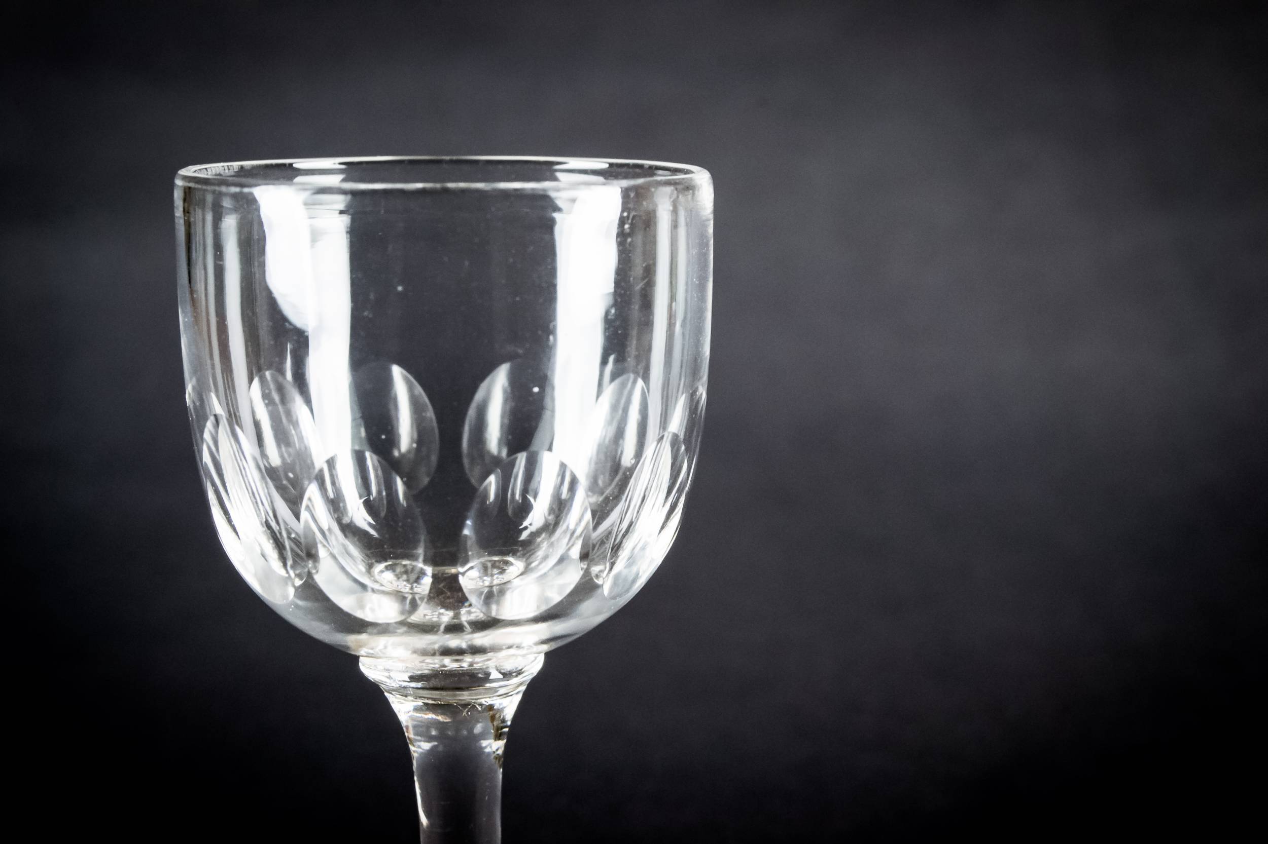 Antique Victorian Panelled — 3 shot cut glasses 2