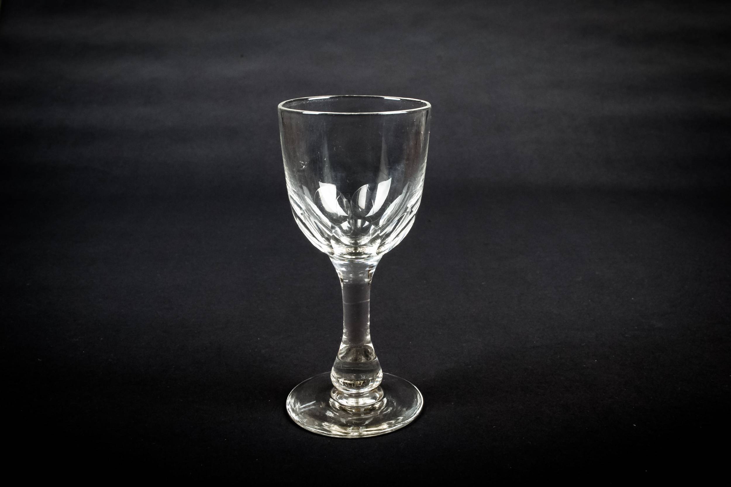 Victorian Antique Panelled — Panel cut port glass