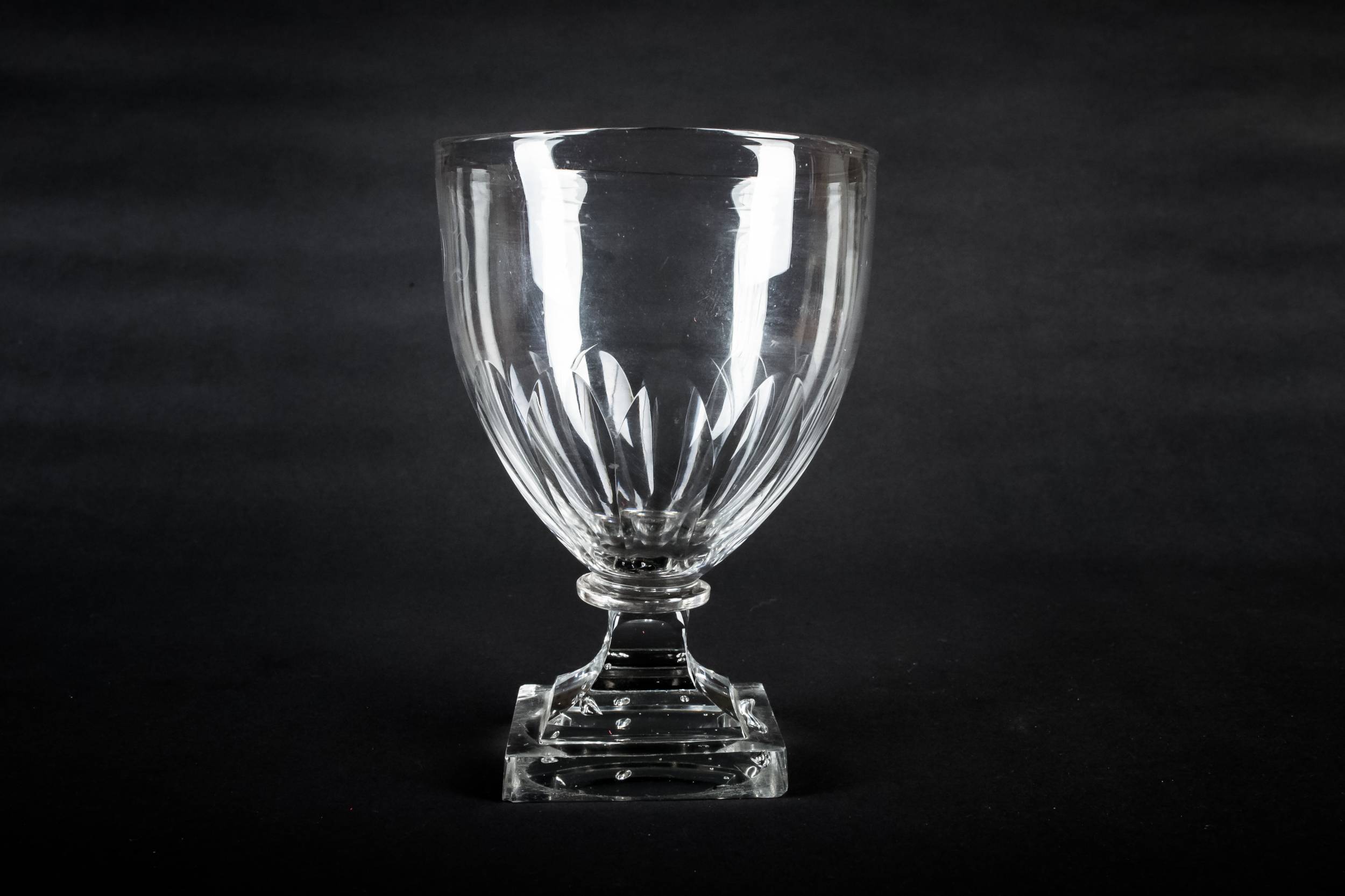 Georgian Clear Dessert — Square base wine rummer 1