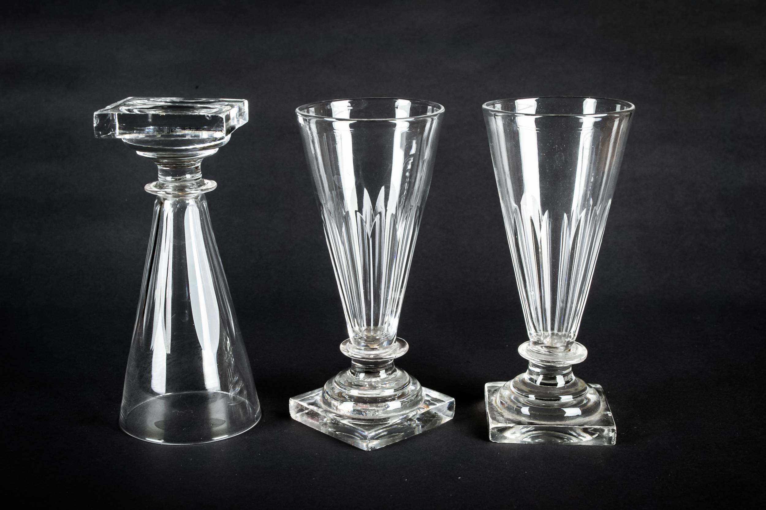 Georgian Panel Cut — 3 panel cut champagne flutes 2