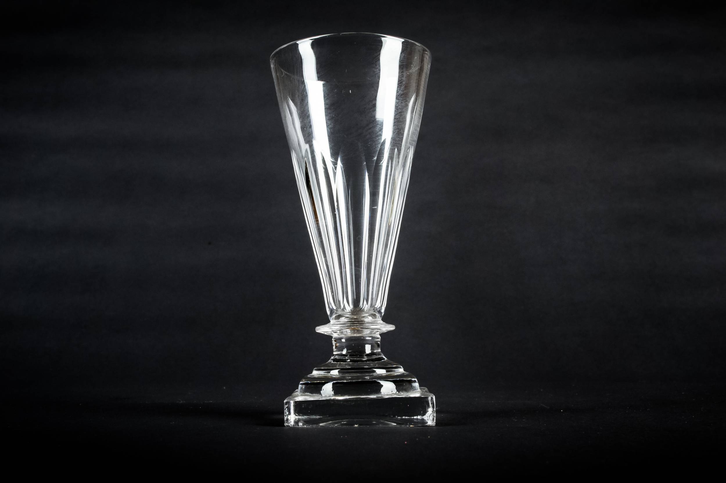 Georgian Panel Cut — 3 panel cut champagne flutes 3