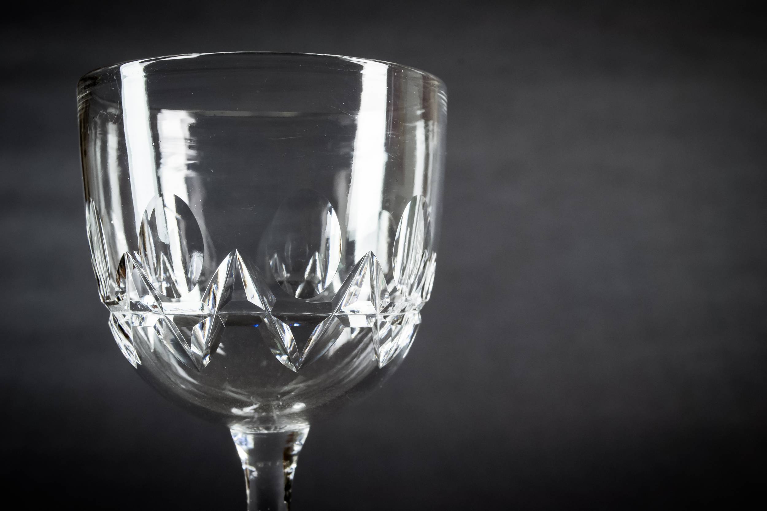 Clear Antique Panelled — Classical port glass 2