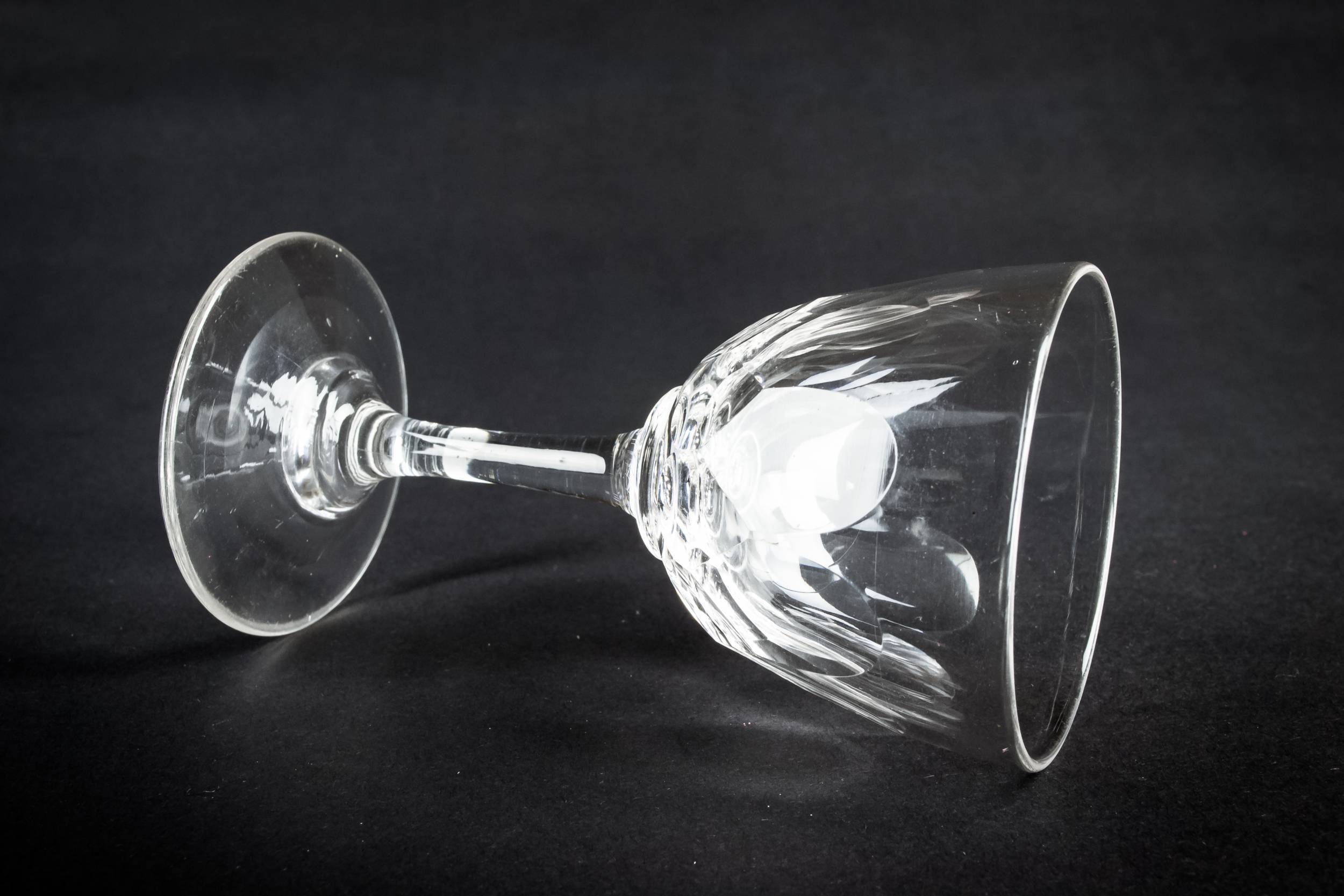 Clear Antique Panelled — Port and sherry stem glass 1