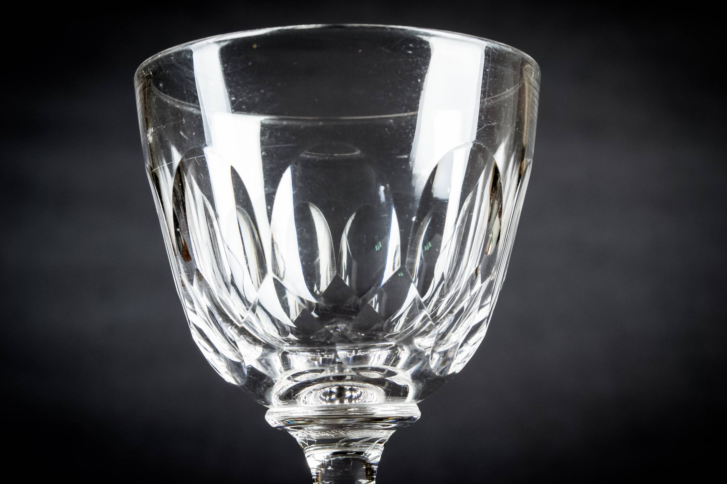 Clear Antique Panelled — Port and sherry stem glass 2