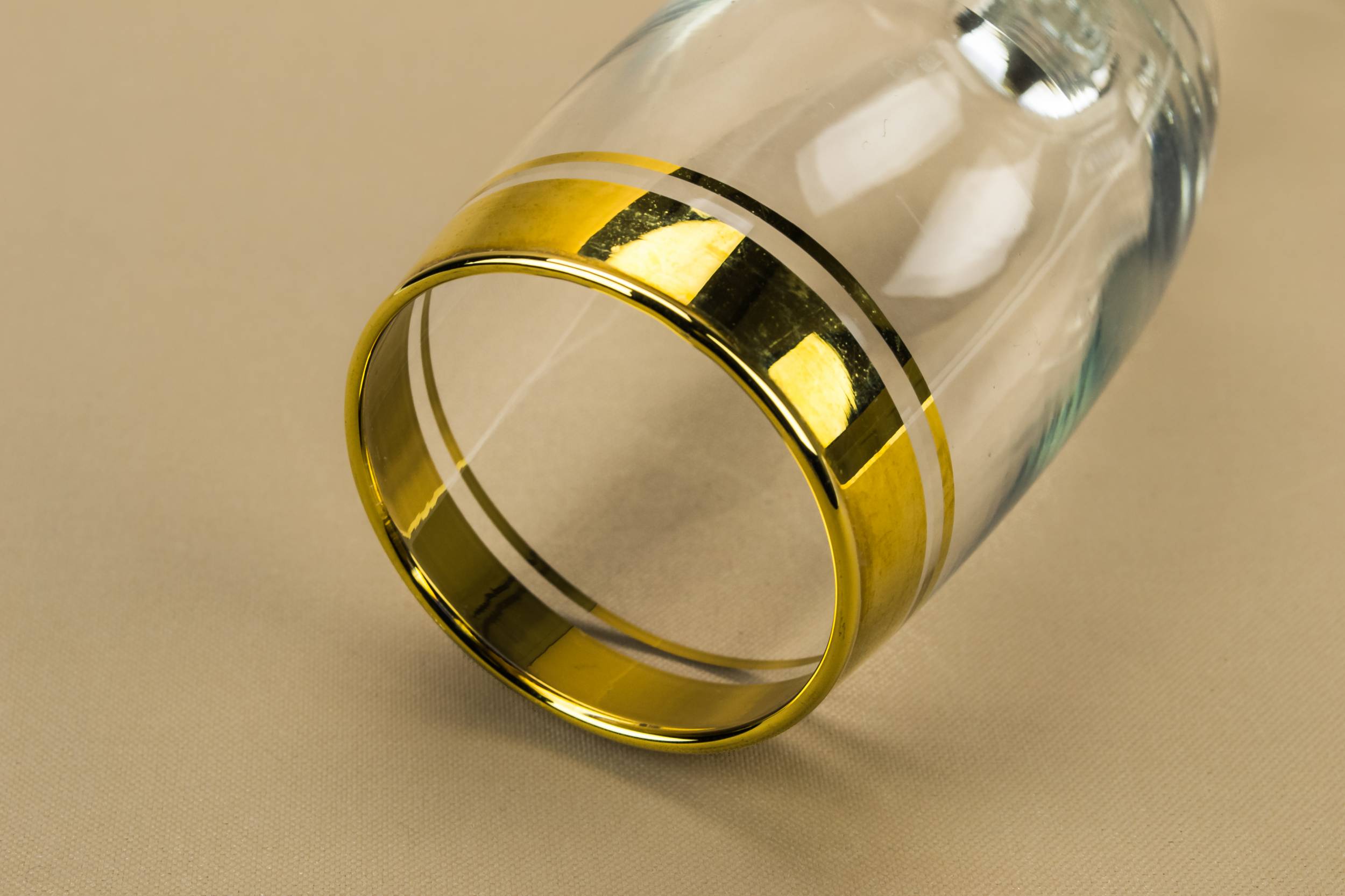 Retro Gold Glass — 6 glass champagne flutes 1