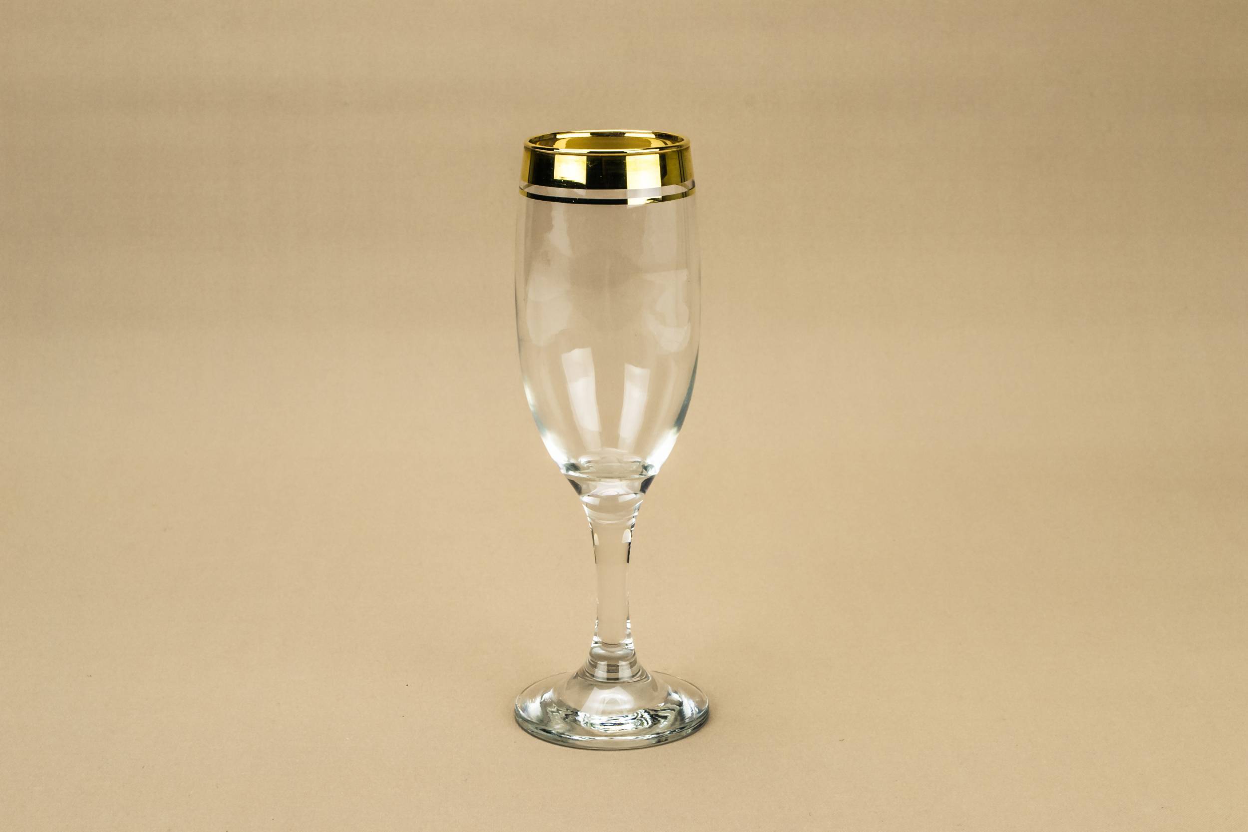Retro Gold Glass — 6 glass champagne flutes