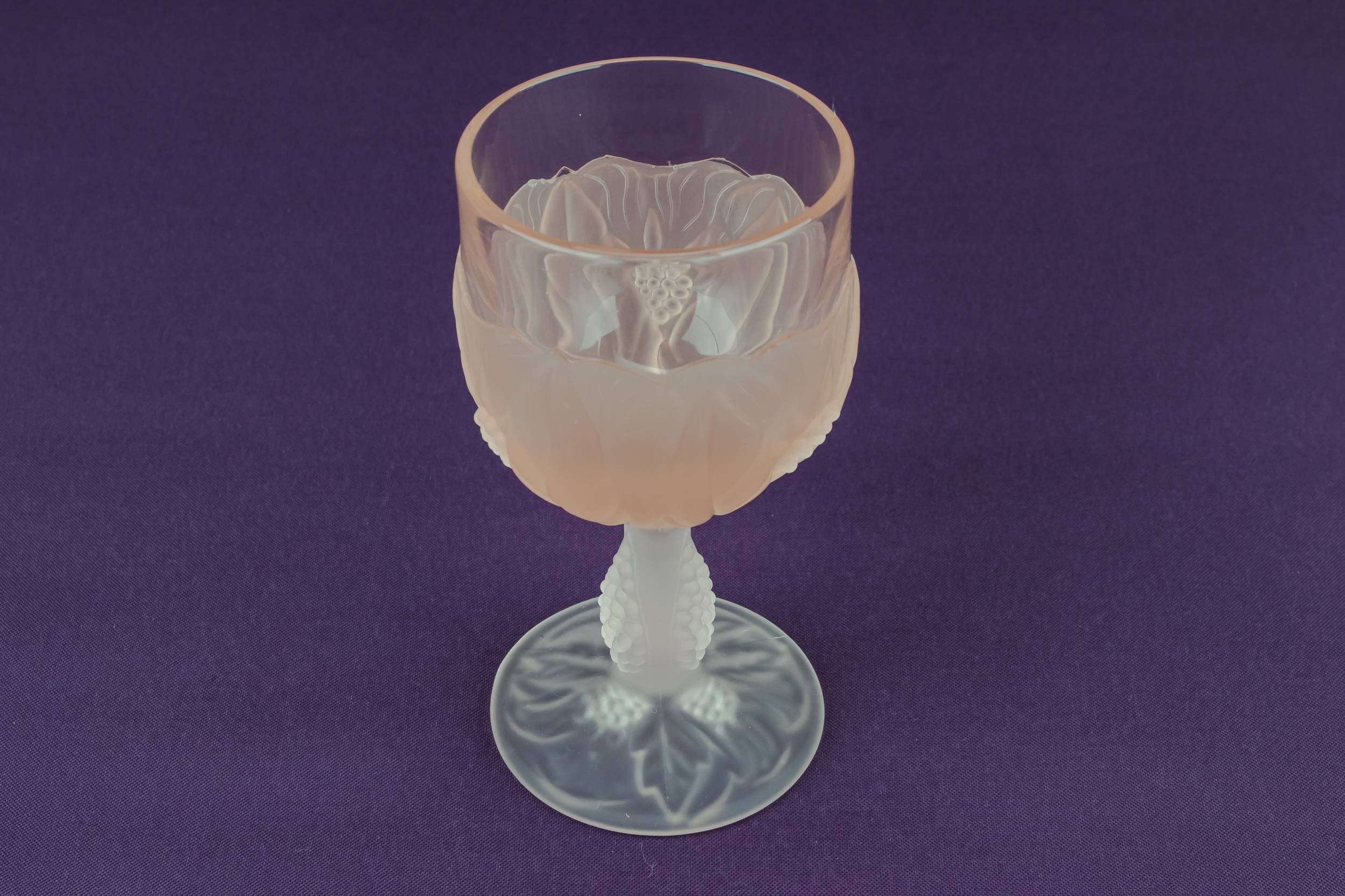 Vintage Pink Floral — 5 pink wine glasses 2