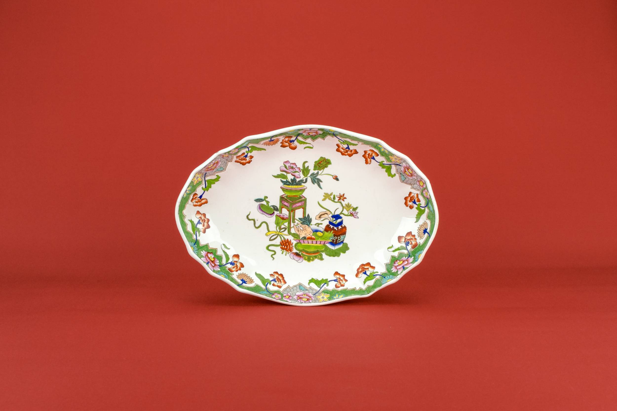 Opulent Chinoiserie Floral — Oval serving bowl by Spode