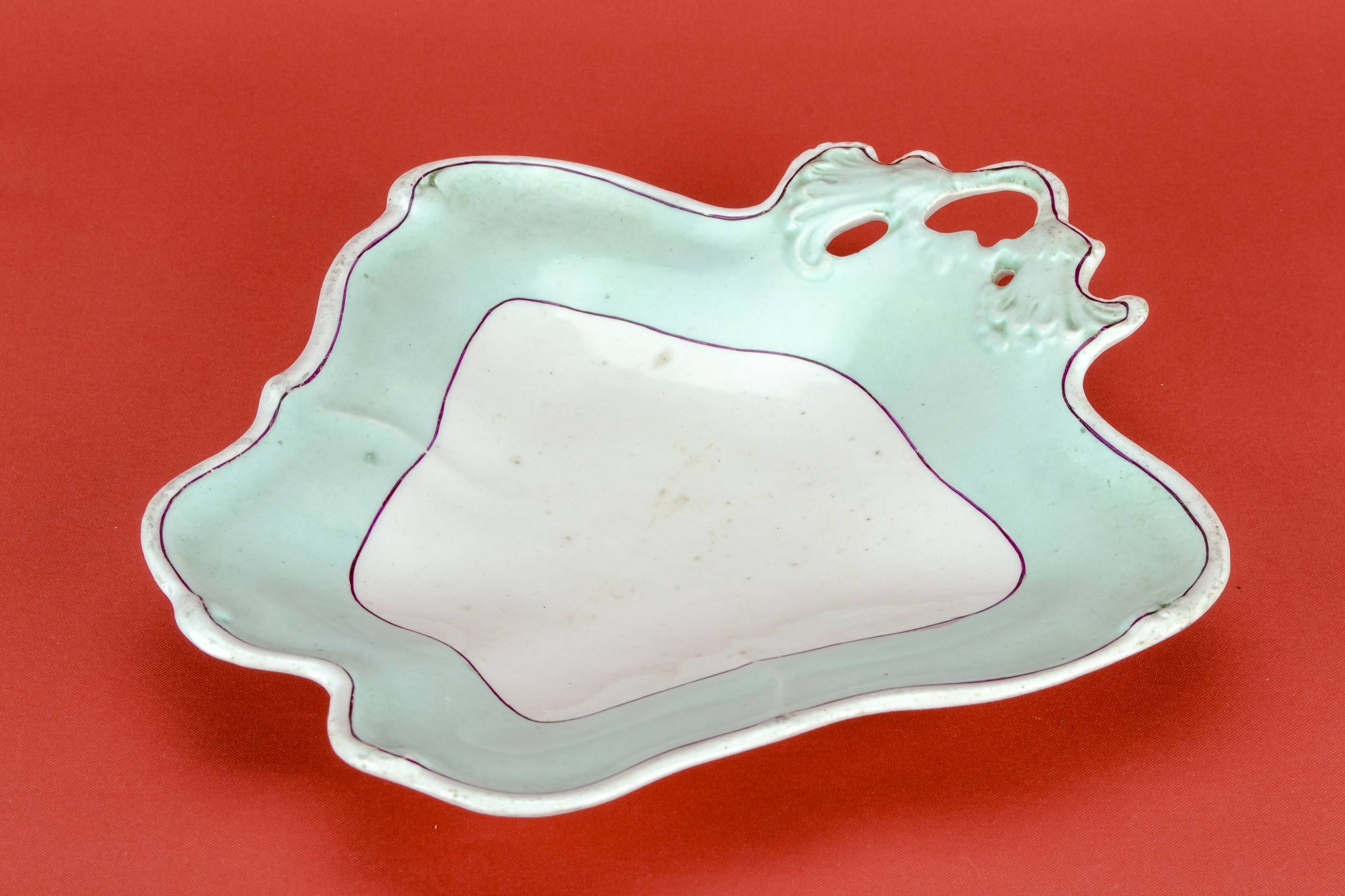 High Victorian Antique — Turquoise serving dish 1