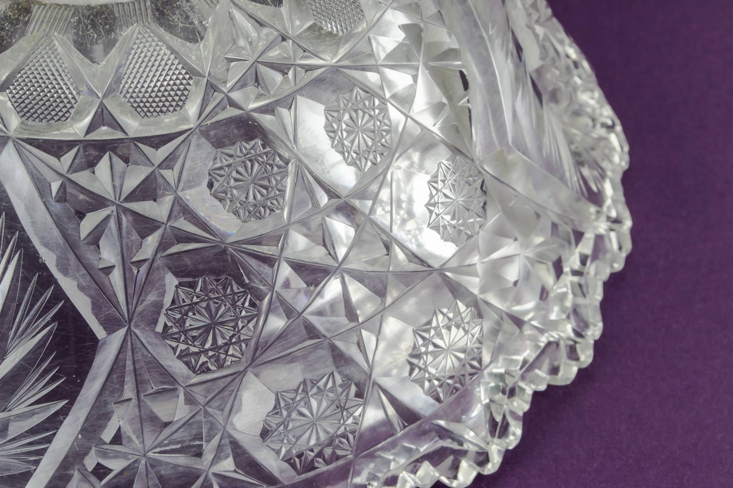 Clear Antique 10.2'' — Cut glass serving bowl 3