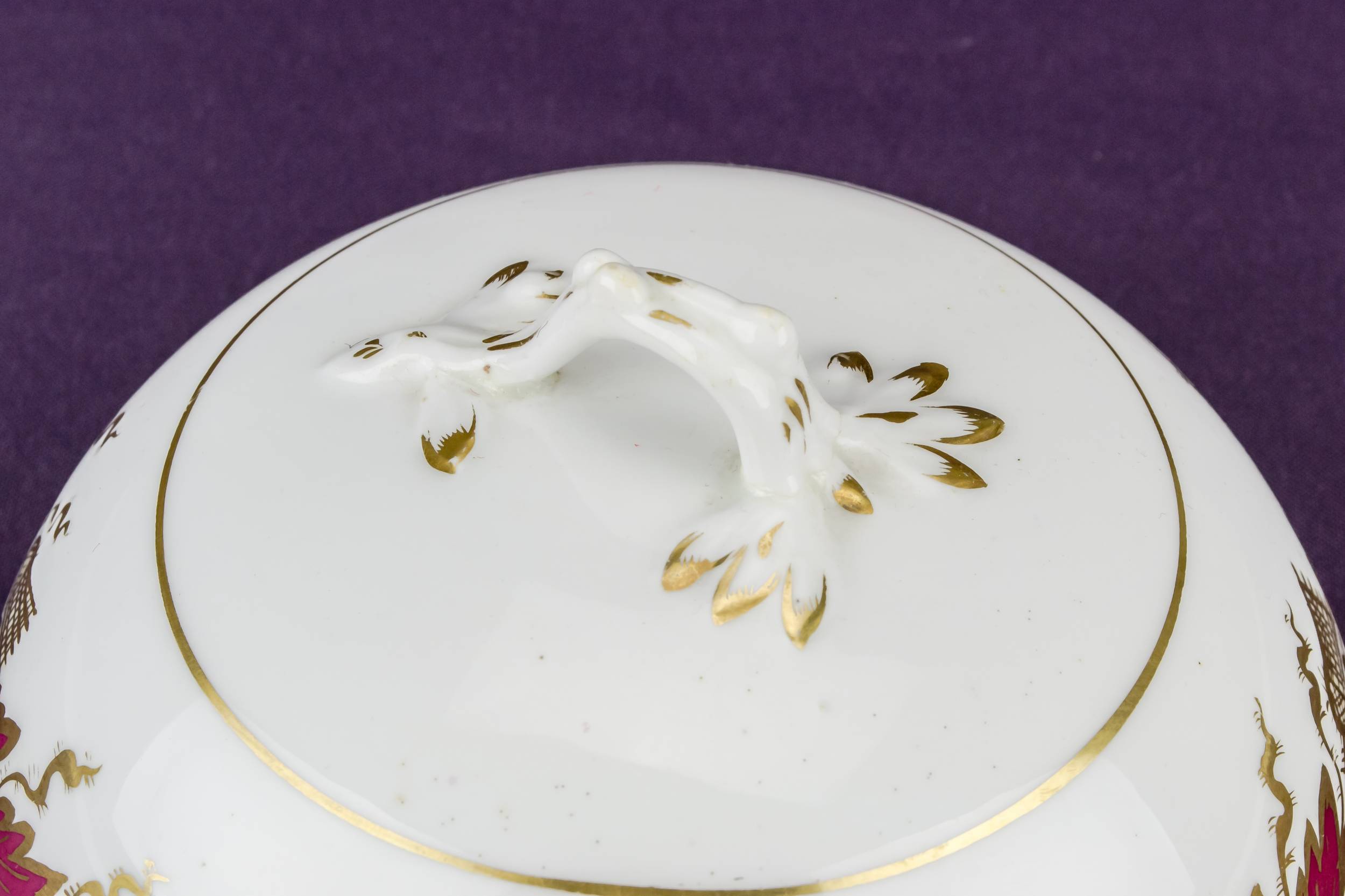Antique Elegant Thistles — Scottish thistle red bowl 2