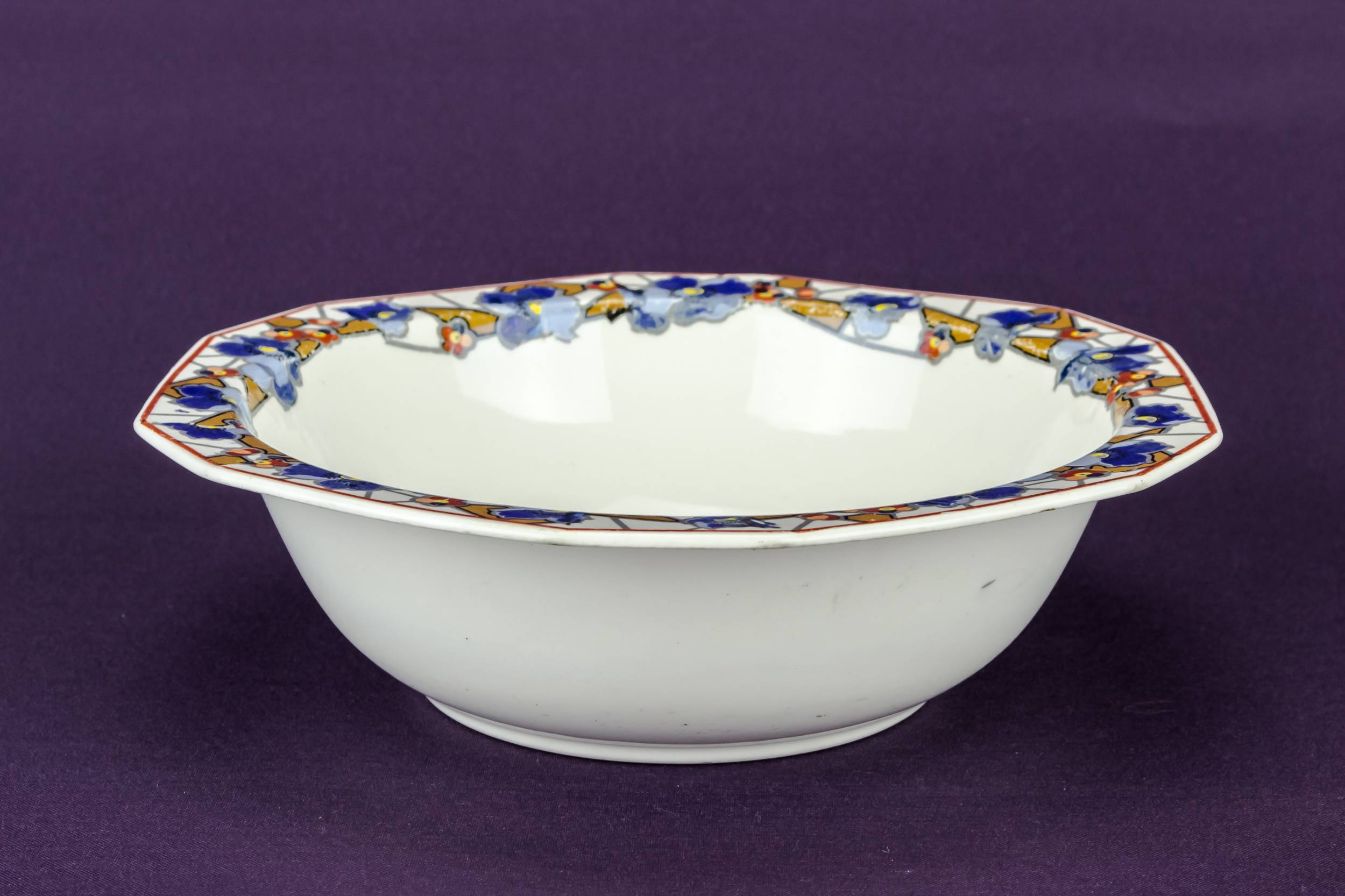Ceramic Blue Floral — Set of 7 dessert bowls 2