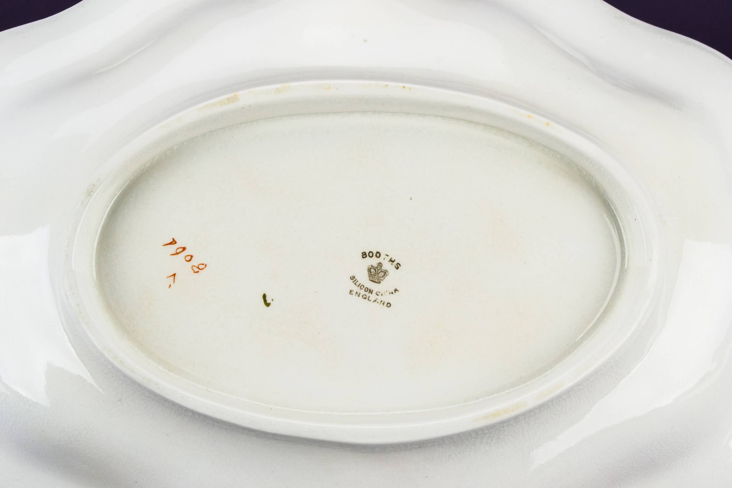 Ceramic Antique Floral — Painted serving bowl 3