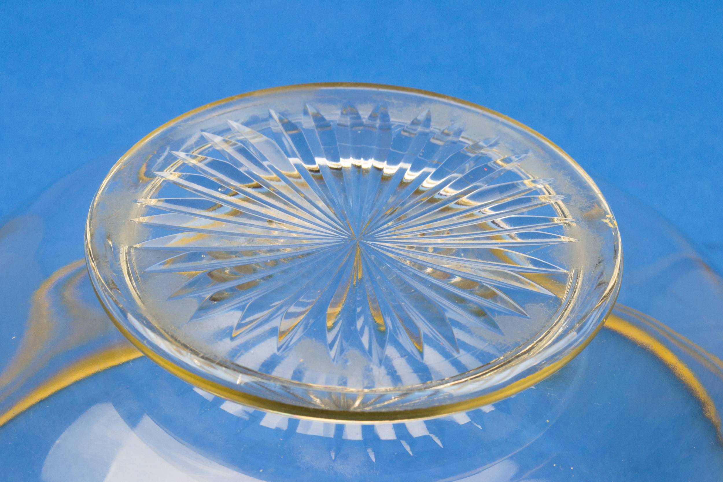 Edwardian Antique Minimalist — Cut glass serving bowl 2