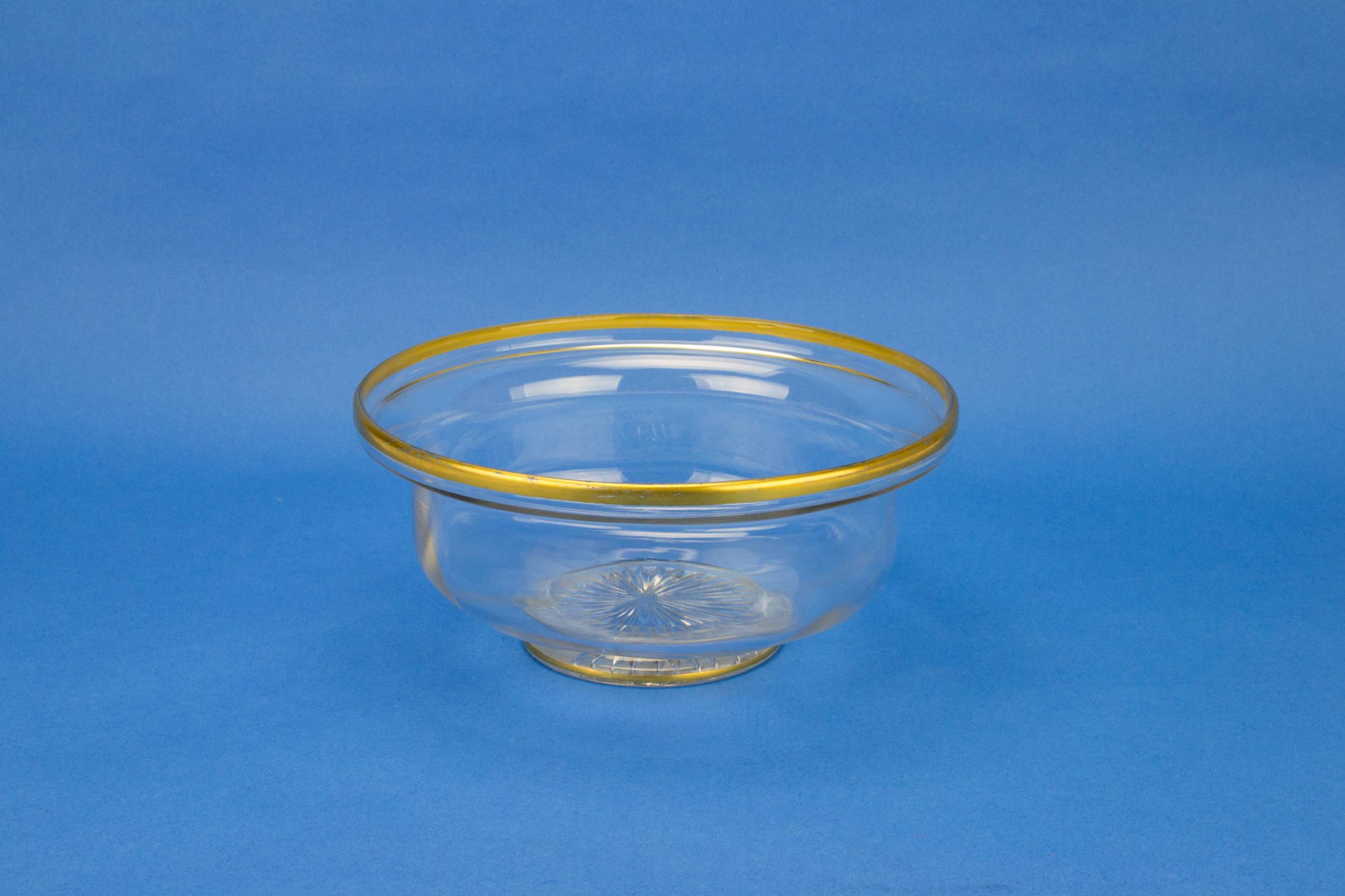 Edwardian Antique Minimalist — Cut glass serving bowl