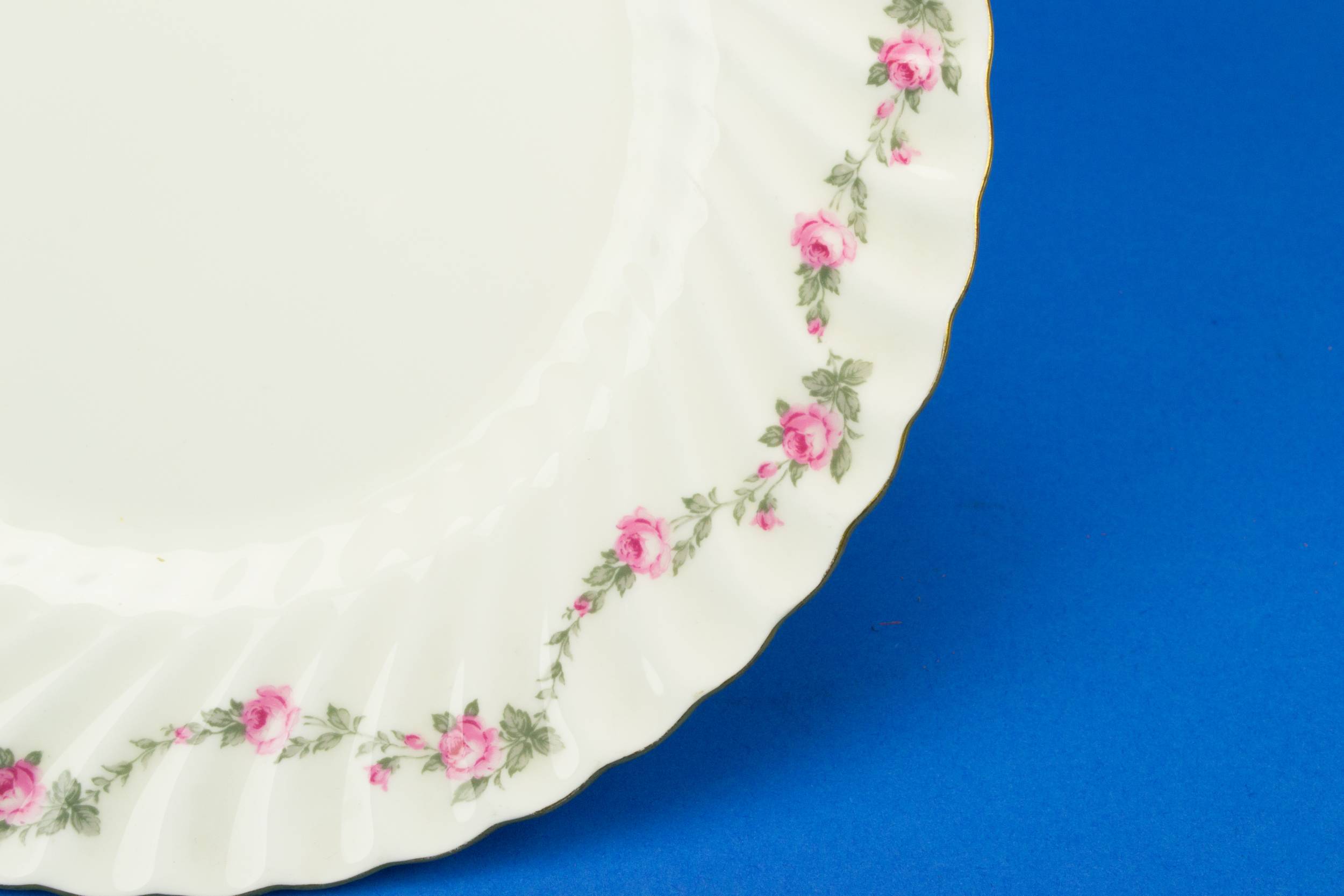 Traditional Porcelain Floral — Mintons pink cake plate 2