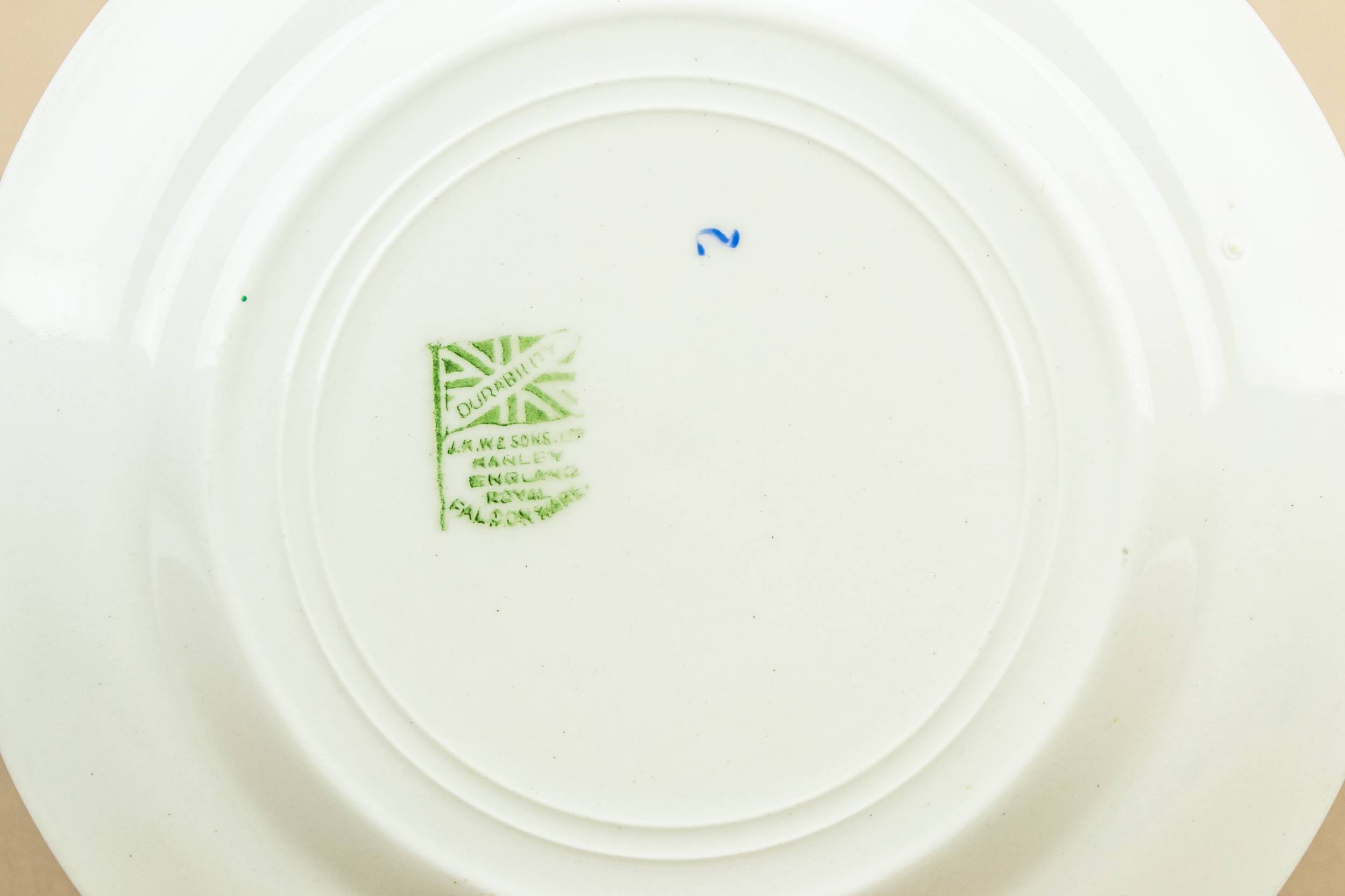 Vintage Elegant Abstract — 10 blue and white plates 2