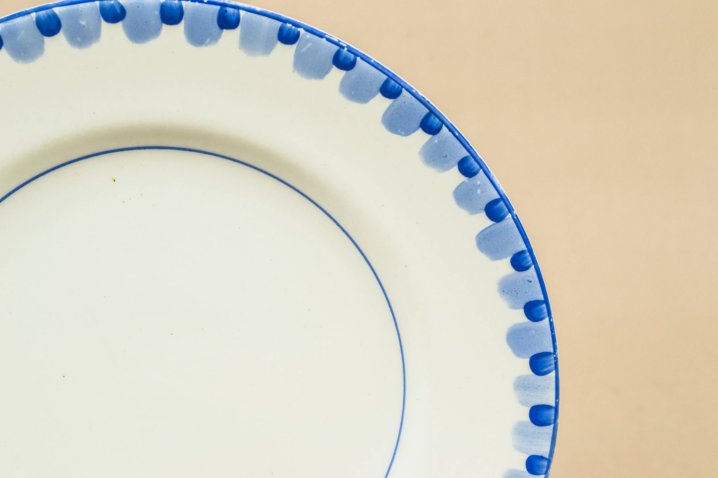 Vintage Elegant Abstract — 10 blue and white plates 1
