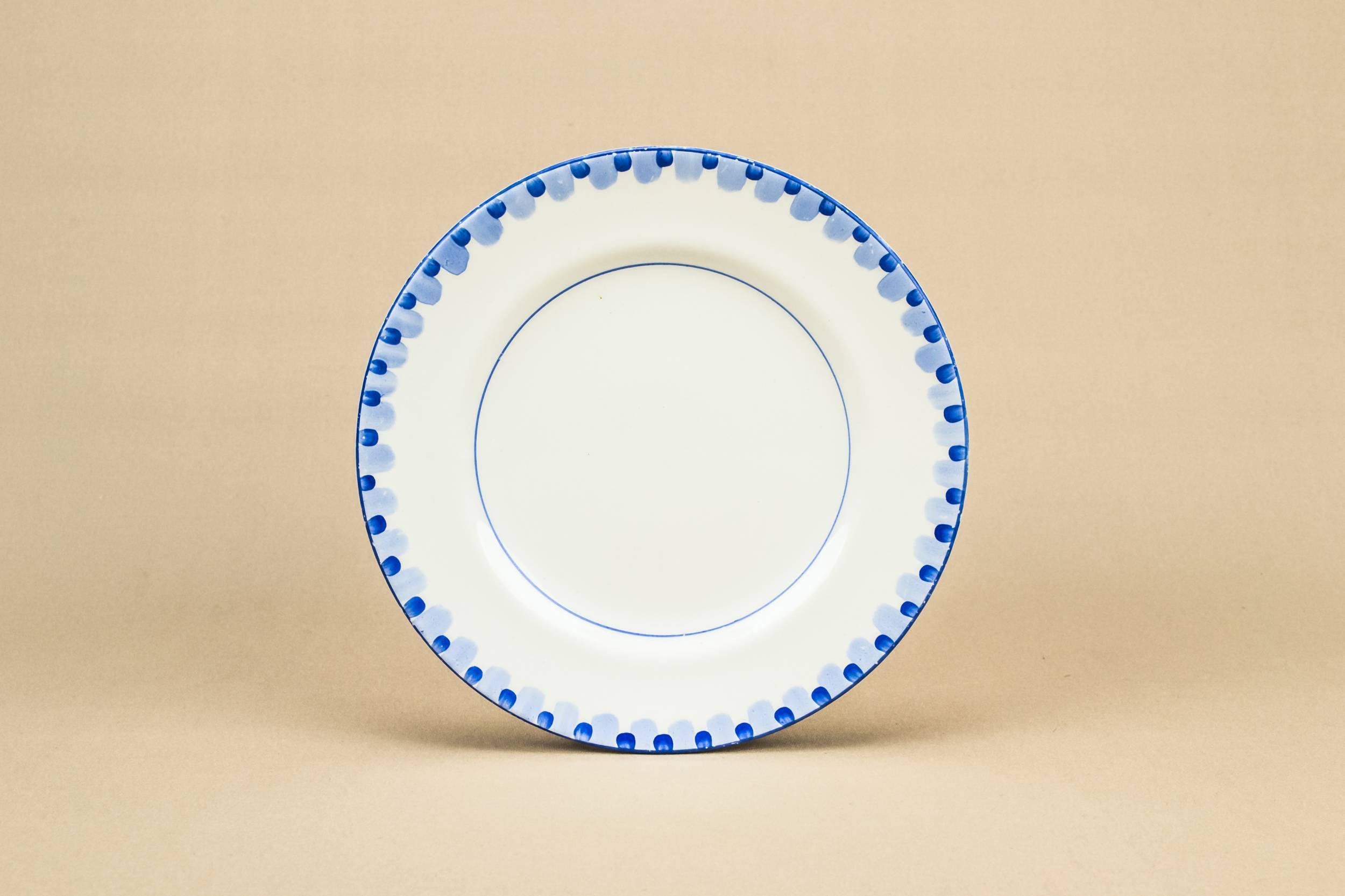 Vintage Elegant Abstract — 10 blue and white plates
