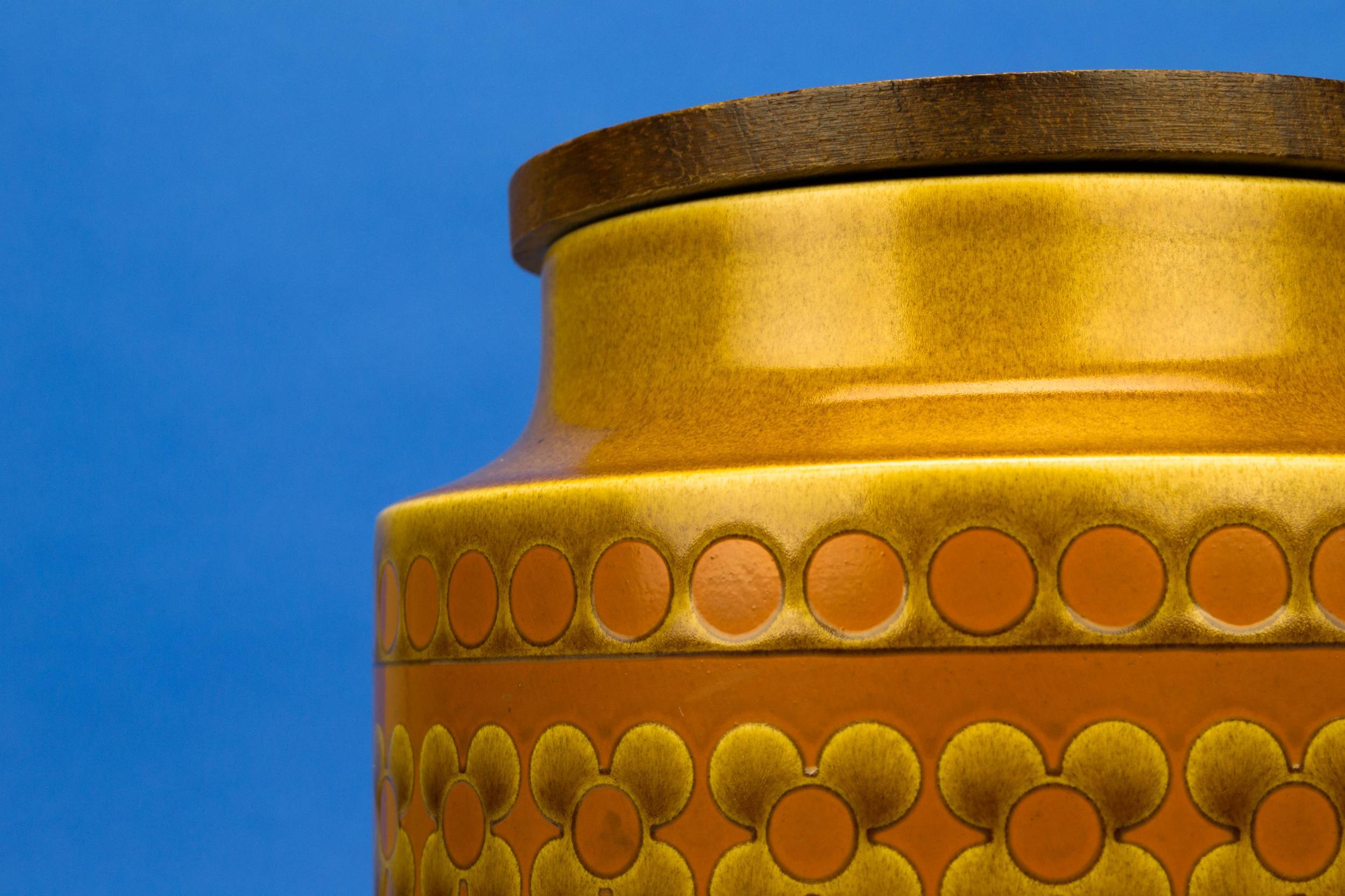 Modernist Ceramic Saffron — Large Hornsea kitchen jar 2