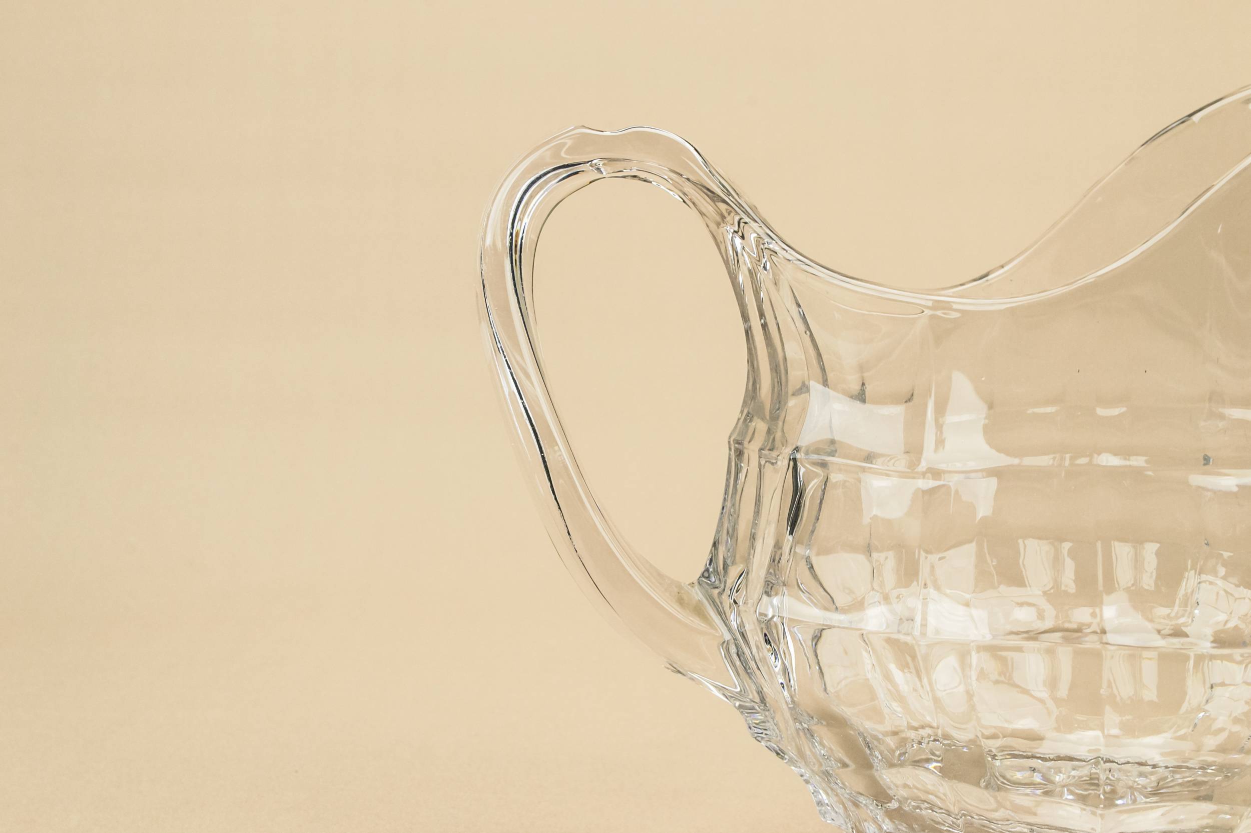 Modernist Vintage Panelled — Helmet shaped glass jug 4