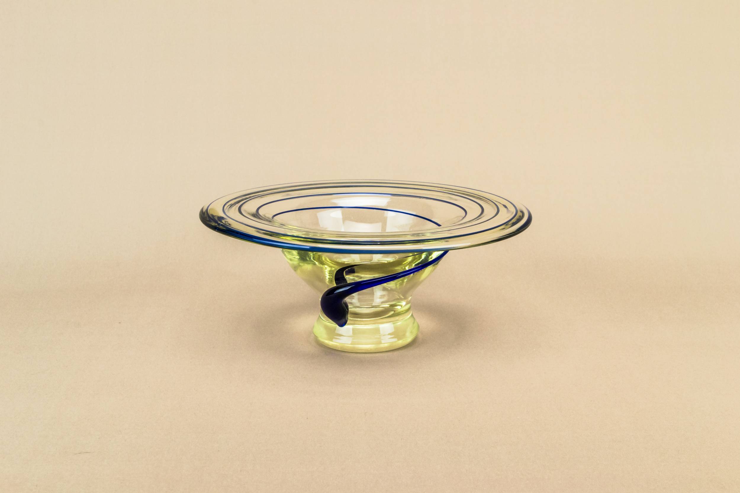 Rare Vintage Swirl — Blue glass bowl