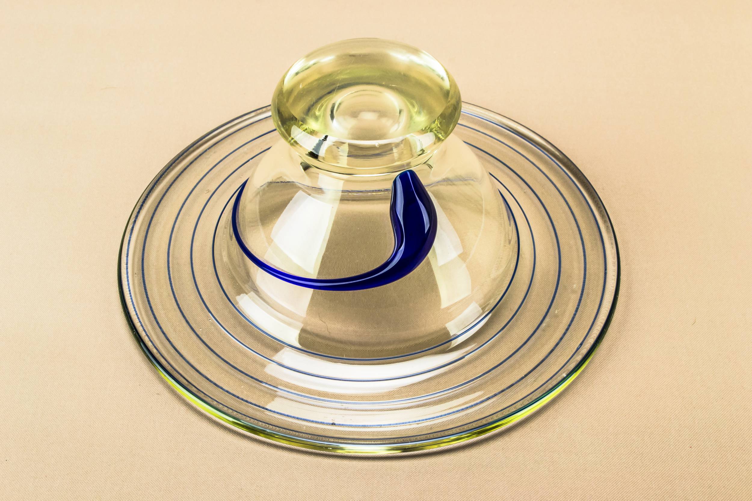 Rare Vintage Swirl — Blue glass bowl 2