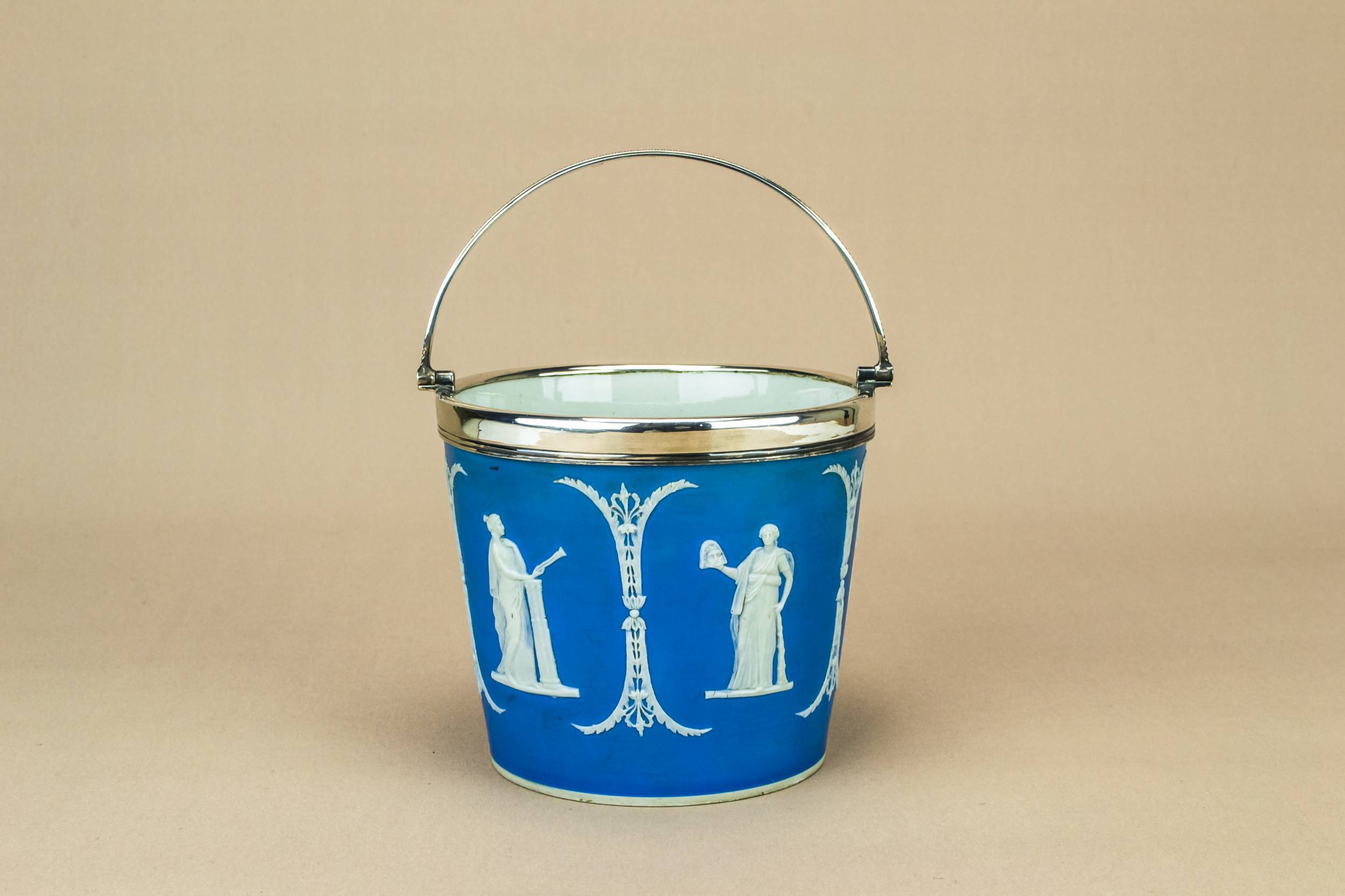 Neo-classical Impressive Figures — Blue jasperware ice bucket