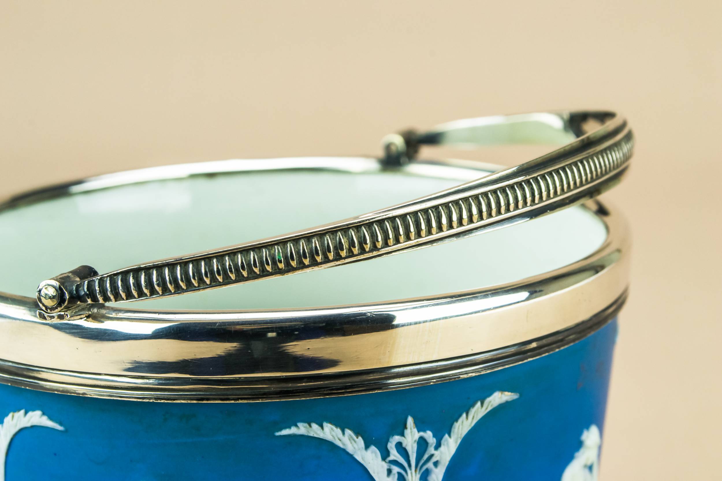 Neo-classical Impressive Figures — Blue jasperware ice bucket 6