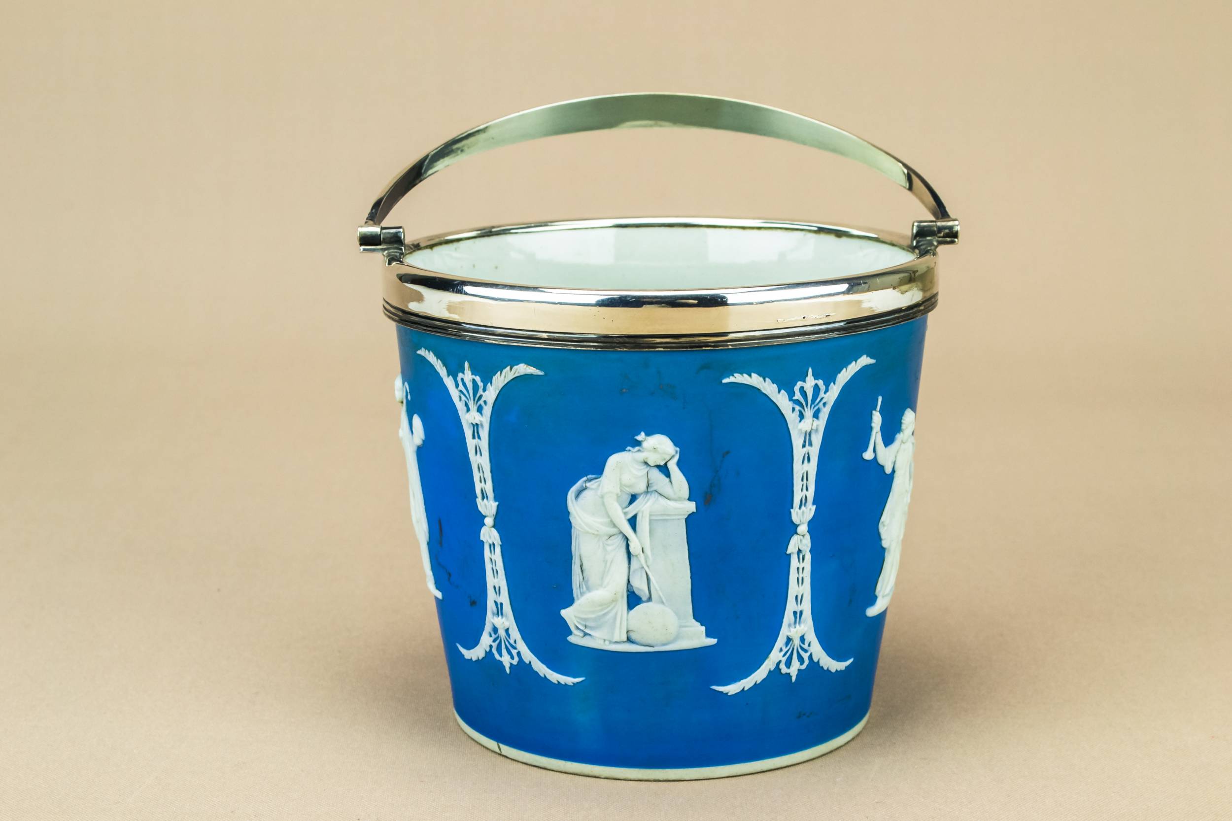 Neo-classical Impressive Figures — Blue jasperware ice bucket 2