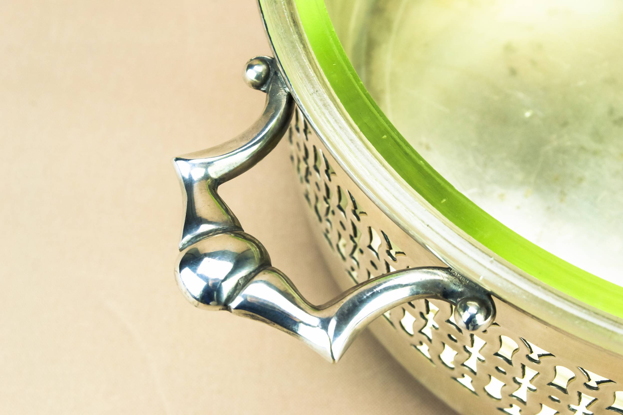Art Deco Rustic — Silver plated serving bowl 3