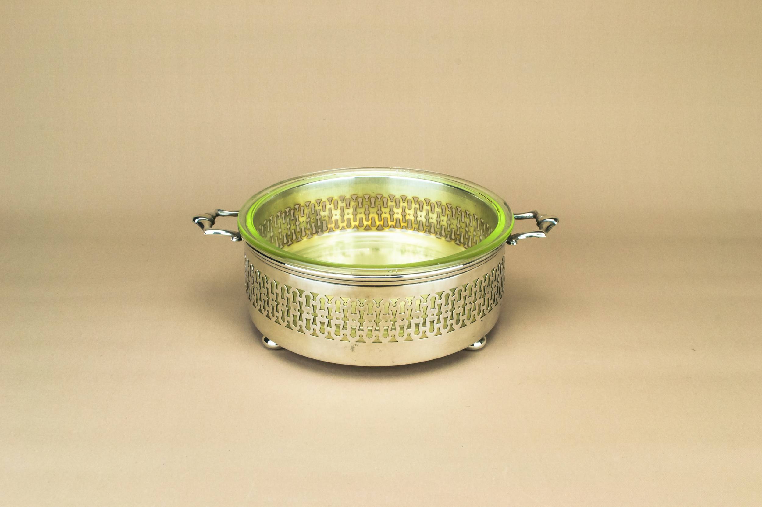 Art Deco Rustic — Silver plated serving bowl 4