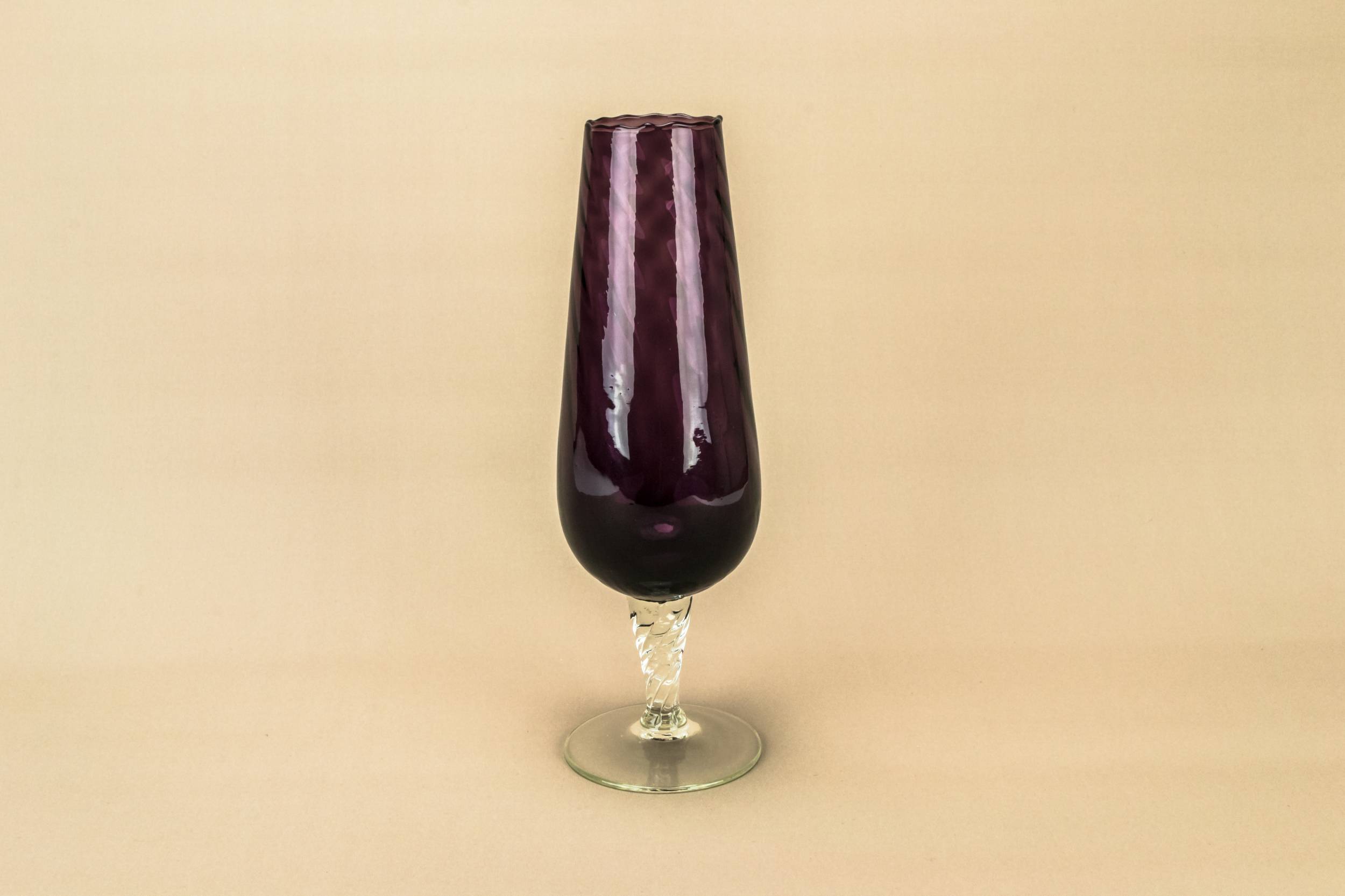 Purple Glass Twisted — Purple glass vase