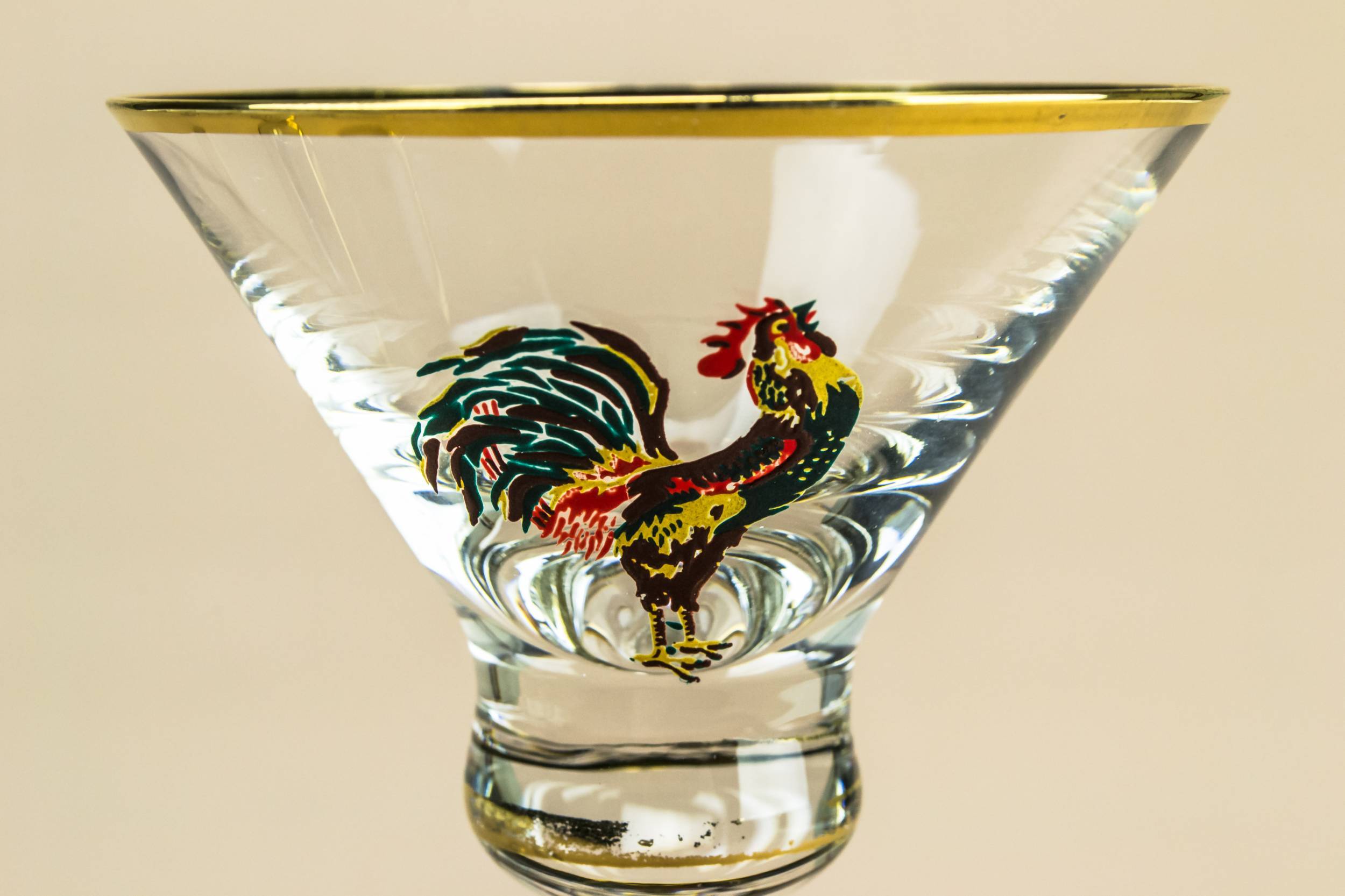 Red Retro Serving — 8 classical gilded glasses 3