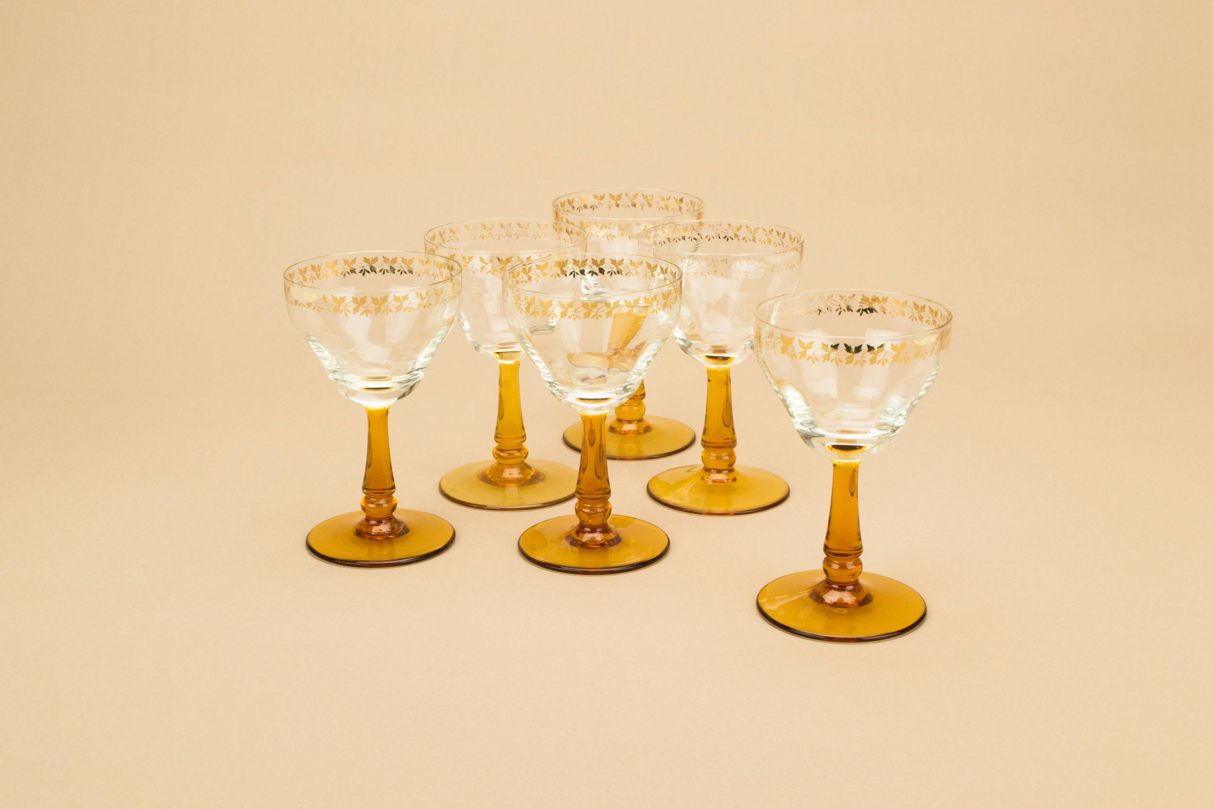 Aperitif Amber Stem — 6 aperitif amber glasses 1