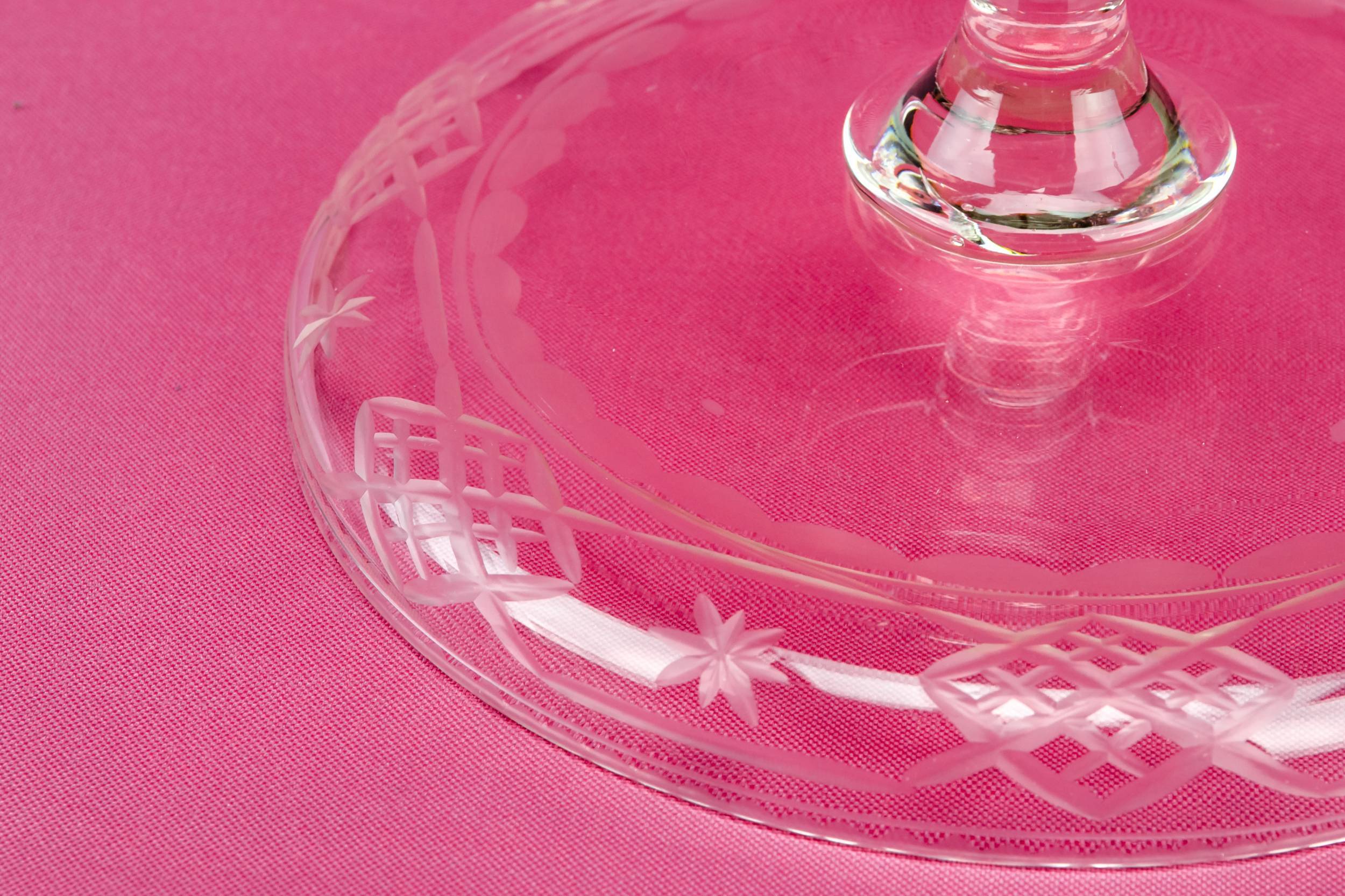 Antique Elegant CAKE — Cut glass cake stand 1