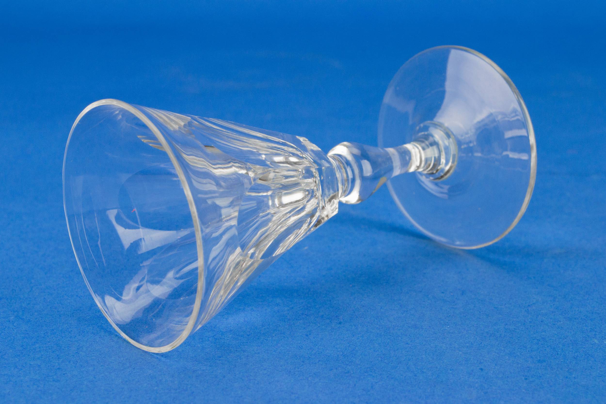Clear Victorian Panelled — Port or sherry conical glass 2