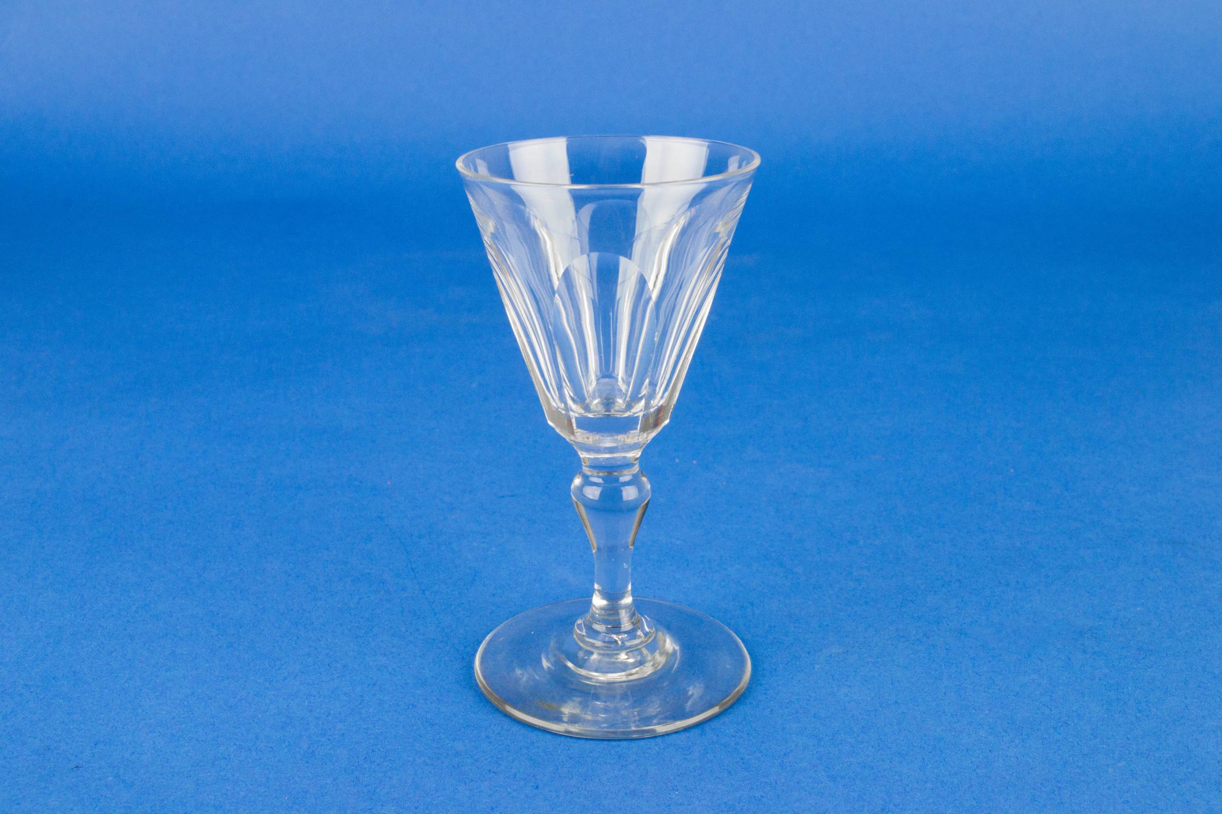 Clear Victorian Panelled — Port or sherry conical glass 1