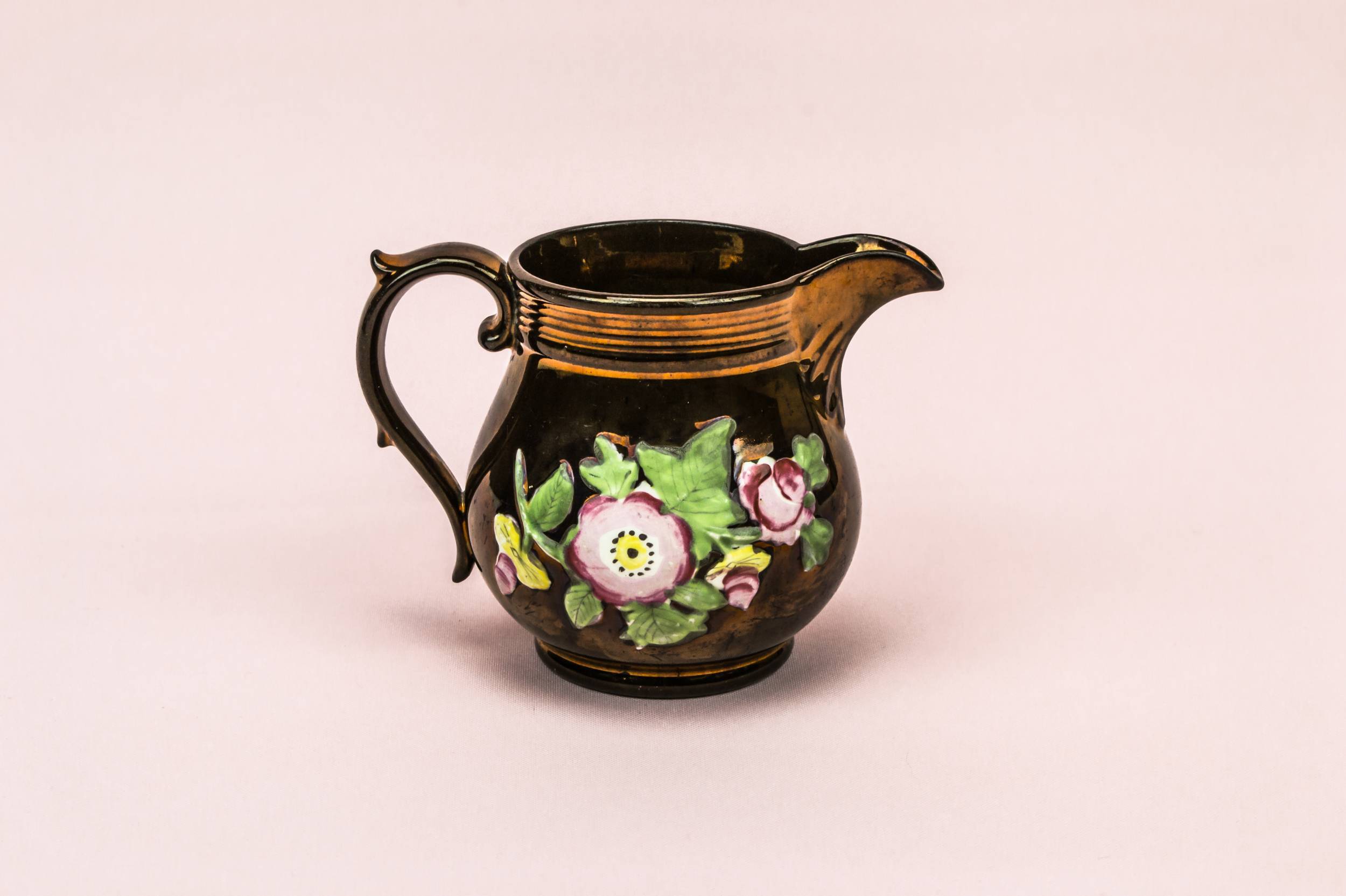 Cheerful Antique Ceramic — Small lustre milk jug