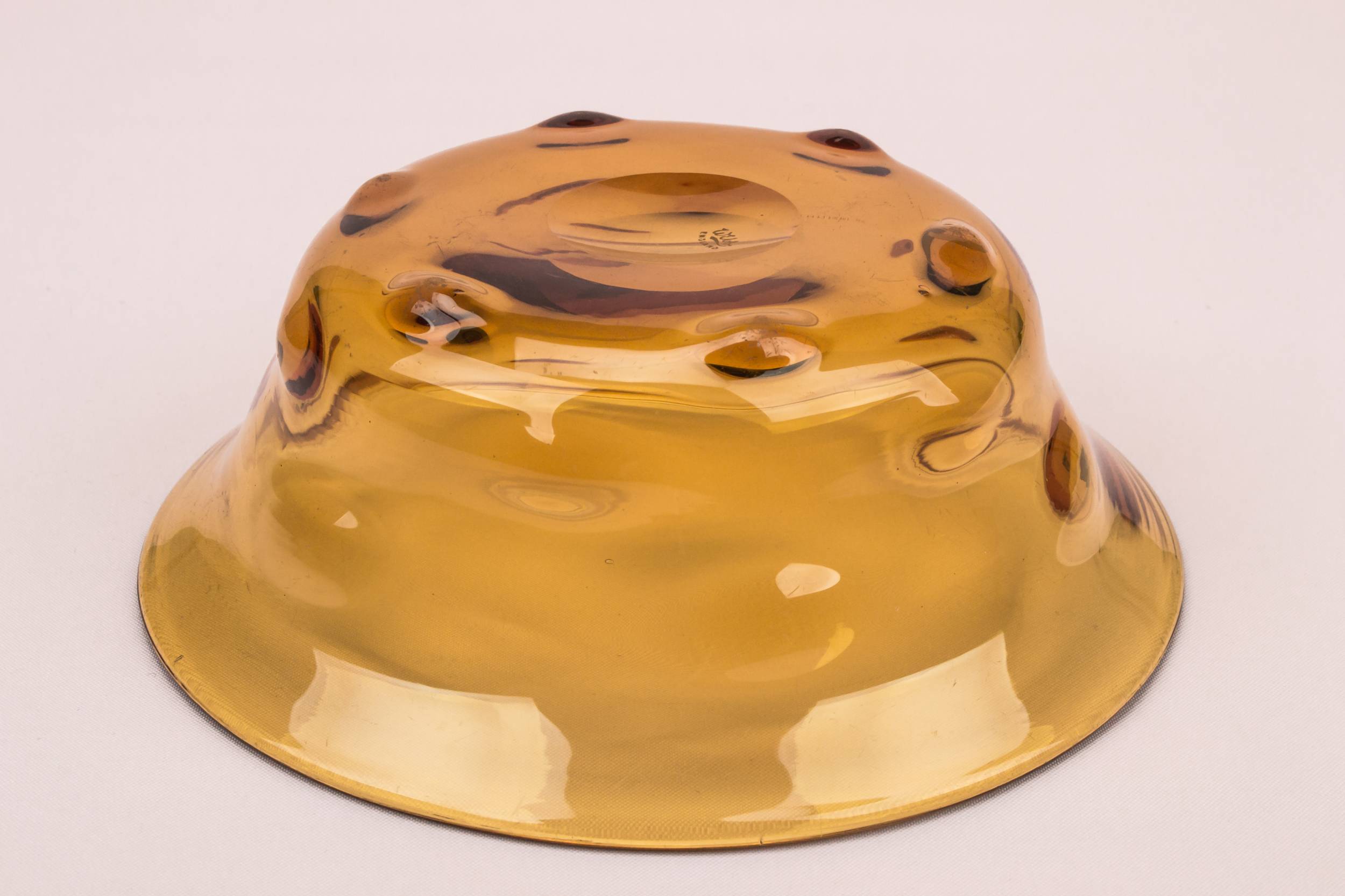 Glass Vintage 7.9'' — Amber glass salad bowl 1